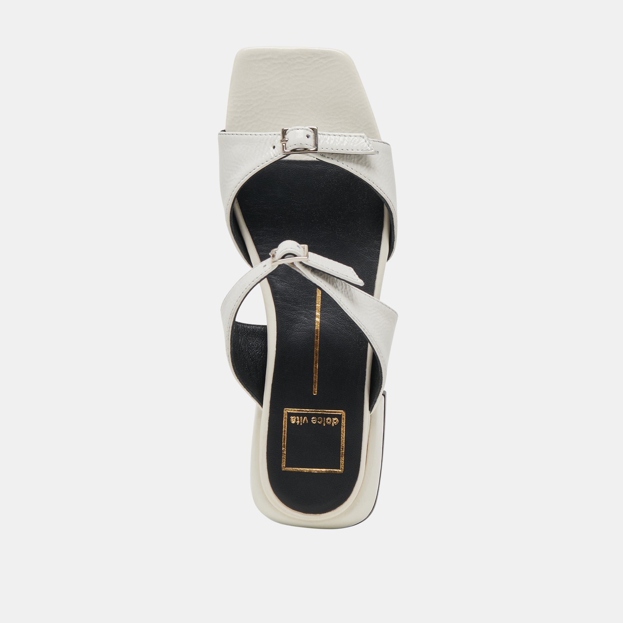 LAVERN SANDALS OFF WHITE CRINKLE PATENT - Image 11
