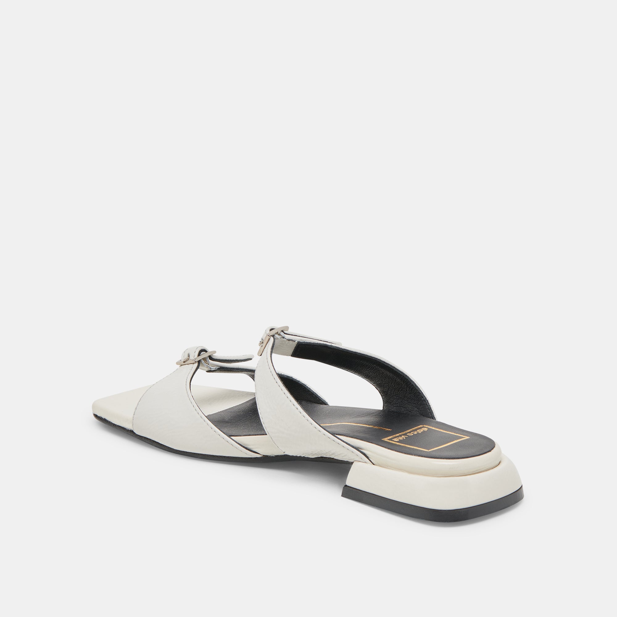 LAVERN SANDALS OFF WHITE CRINKLE PATENT - Image 8