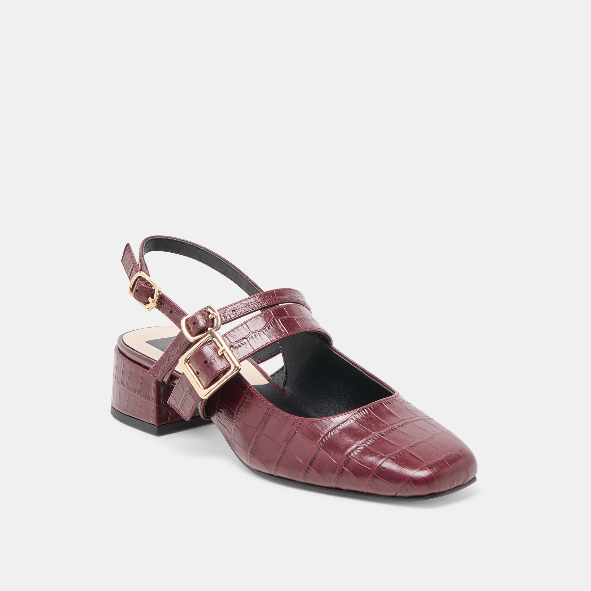 PATZY HEELS OXBLOOD EMBOSSED LEATHER - Image 3