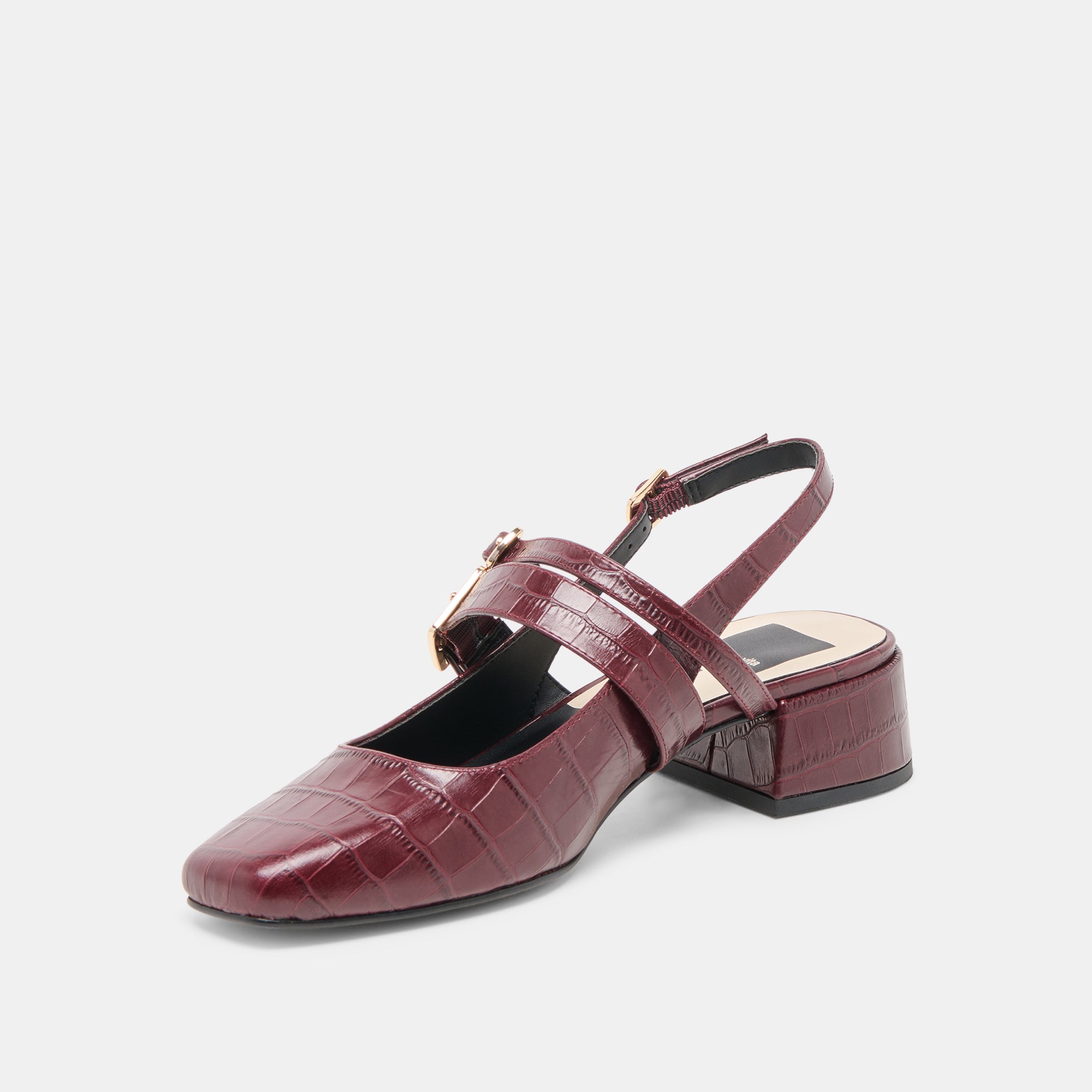 PATZY HEELS OXBLOOD EMBOSSED LEATHER - Image 5