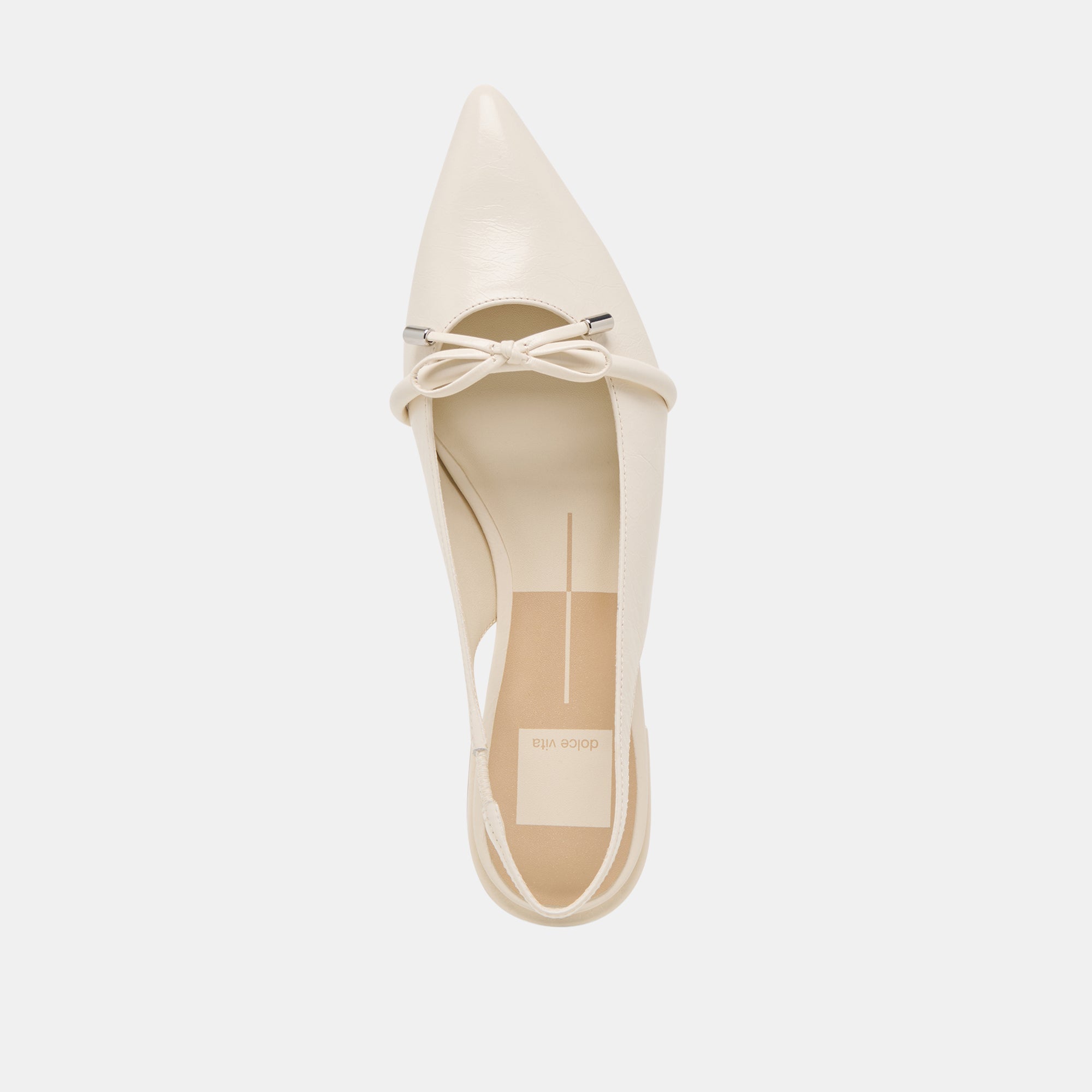 PAYGE FLATS OFF WHITE CRINKLE PATENT - Image 8