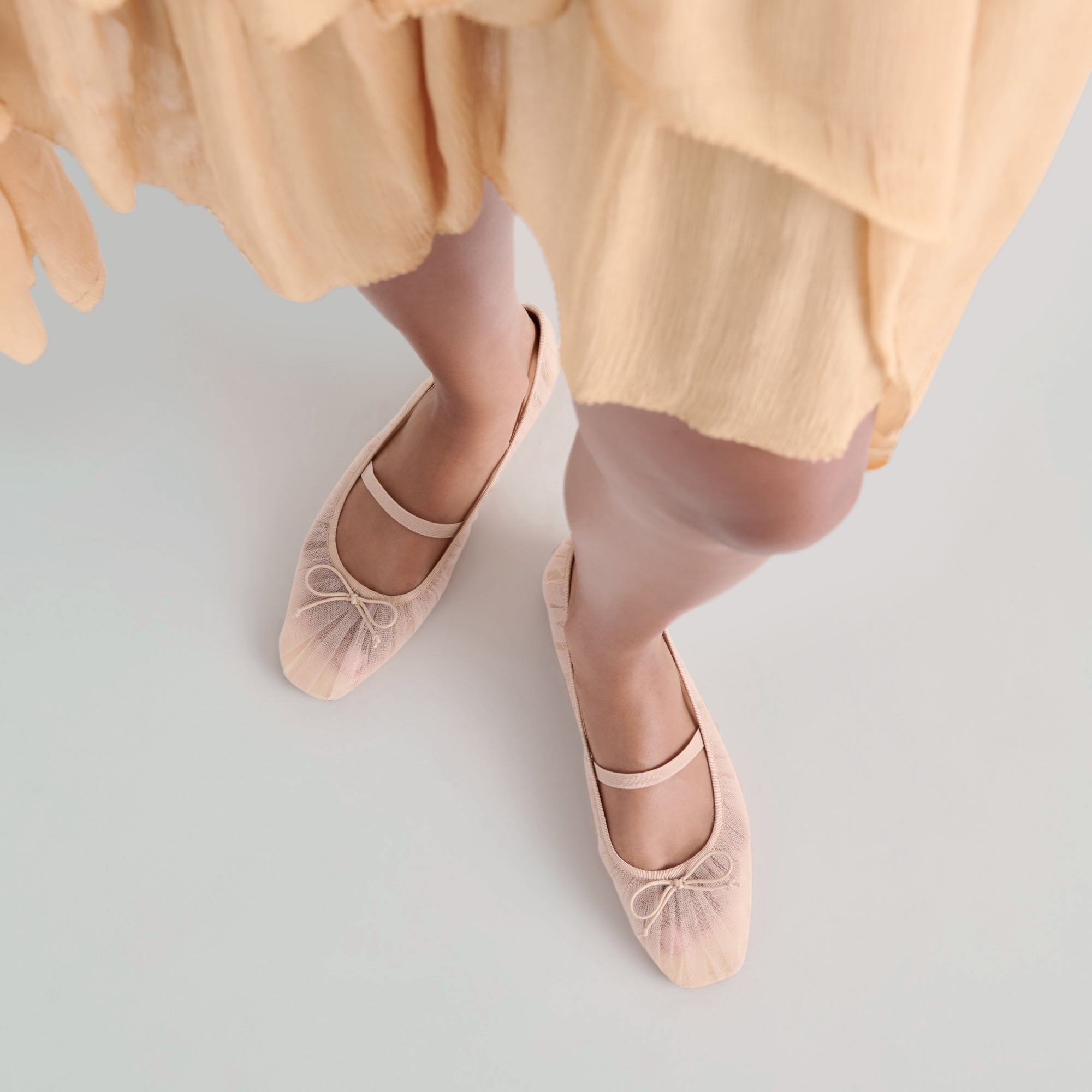RAEVEN BALLET FLATS PRALINE TULLE - Image 6