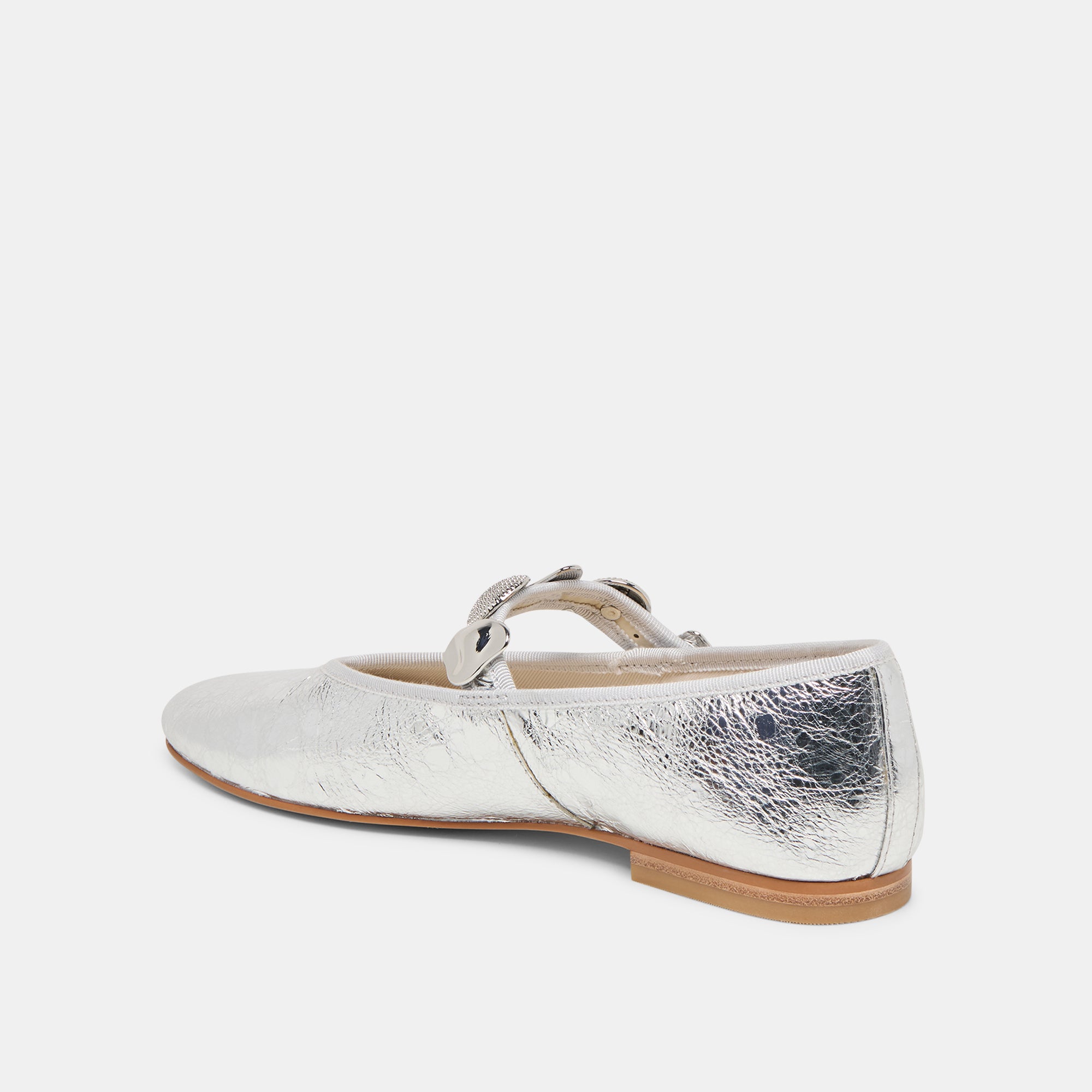 RELAN BALLET FLATS SILVER DISTRESSED LEATHER - Image 5