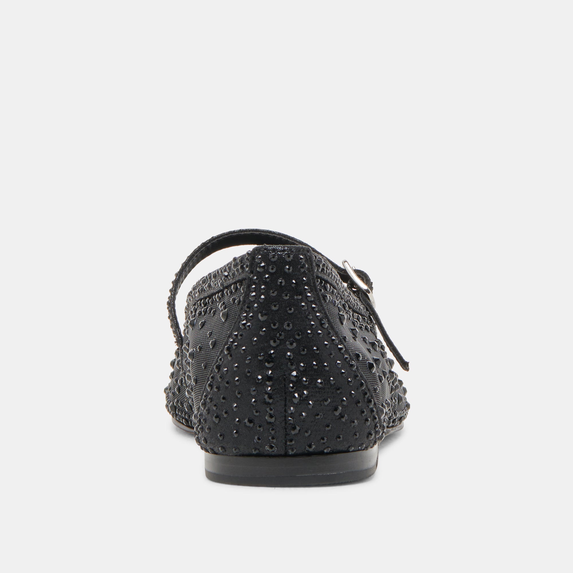 REYES CRYSTAL BALLET FLATS BLACK MESH - Image 8