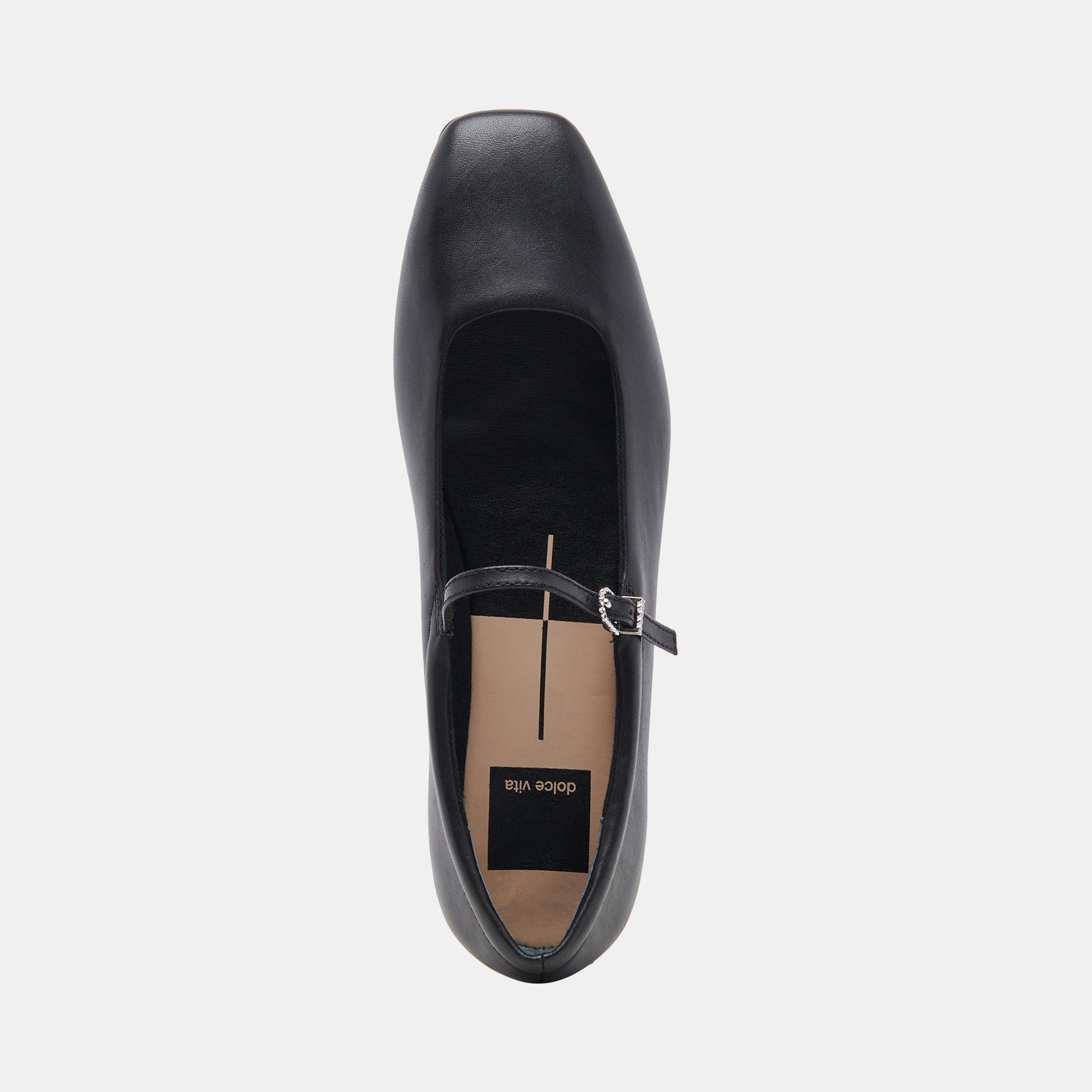 REYES WIDE BALLET FLATS BLACK LEATHER - Image 9