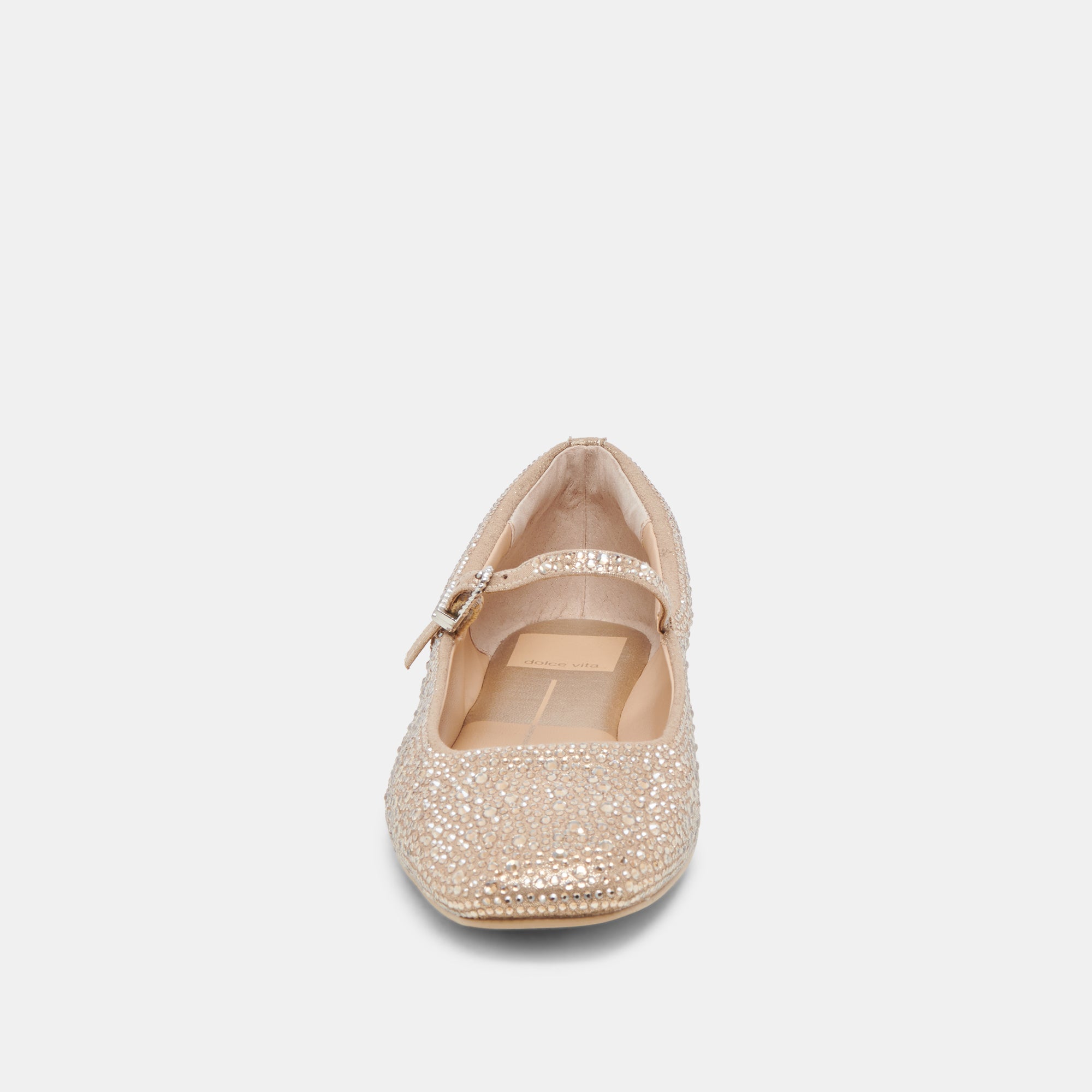 REYES CRYSTAL BALLET FLATS LIGHT GOLD CRYSTAL - Image 6