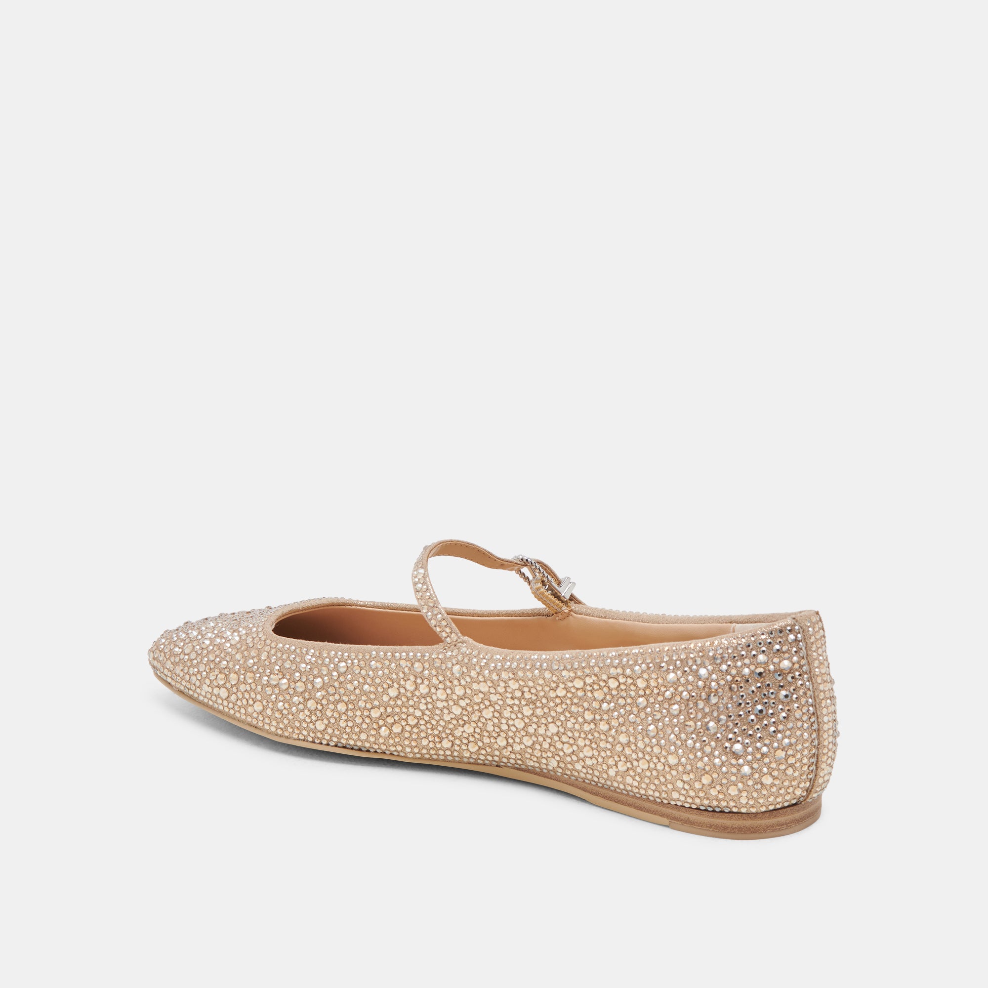 REYES CRYSTAL BALLET FLATS LIGHT GOLD CRYSTAL - Image 5