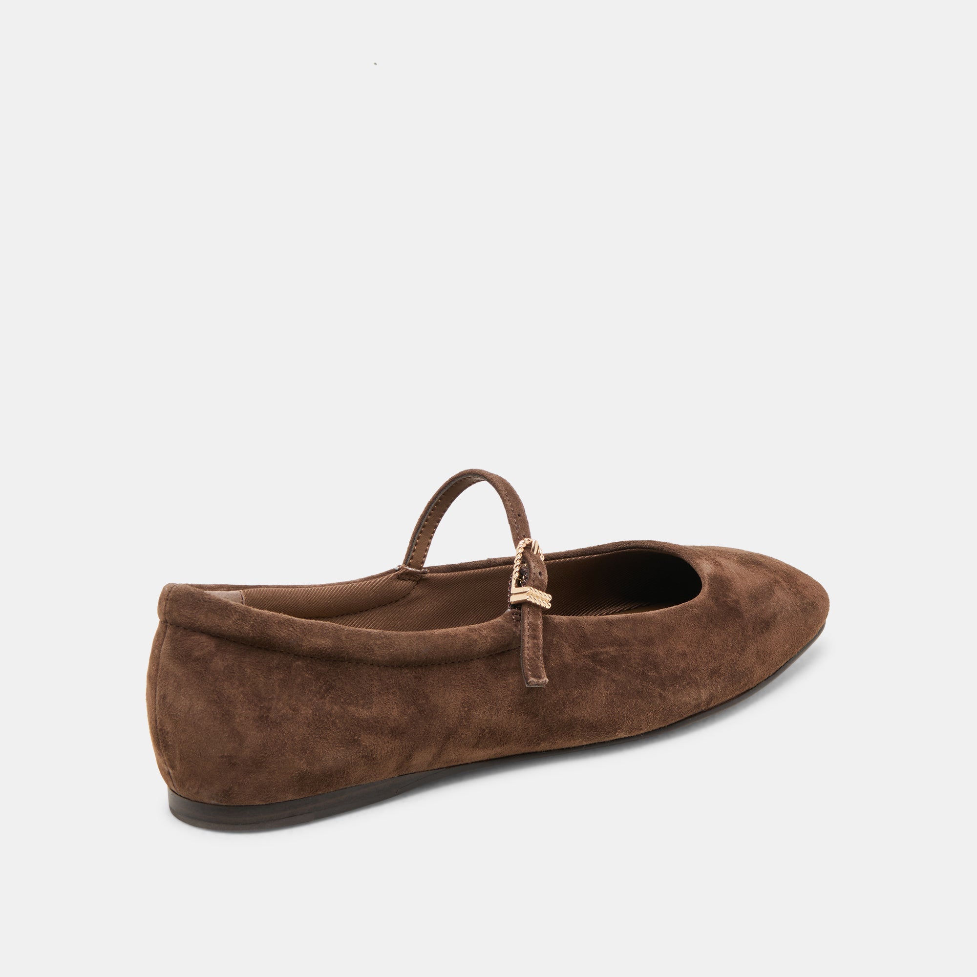 REYES BALLET FLATS DK BROWN SUEDE - Image 5