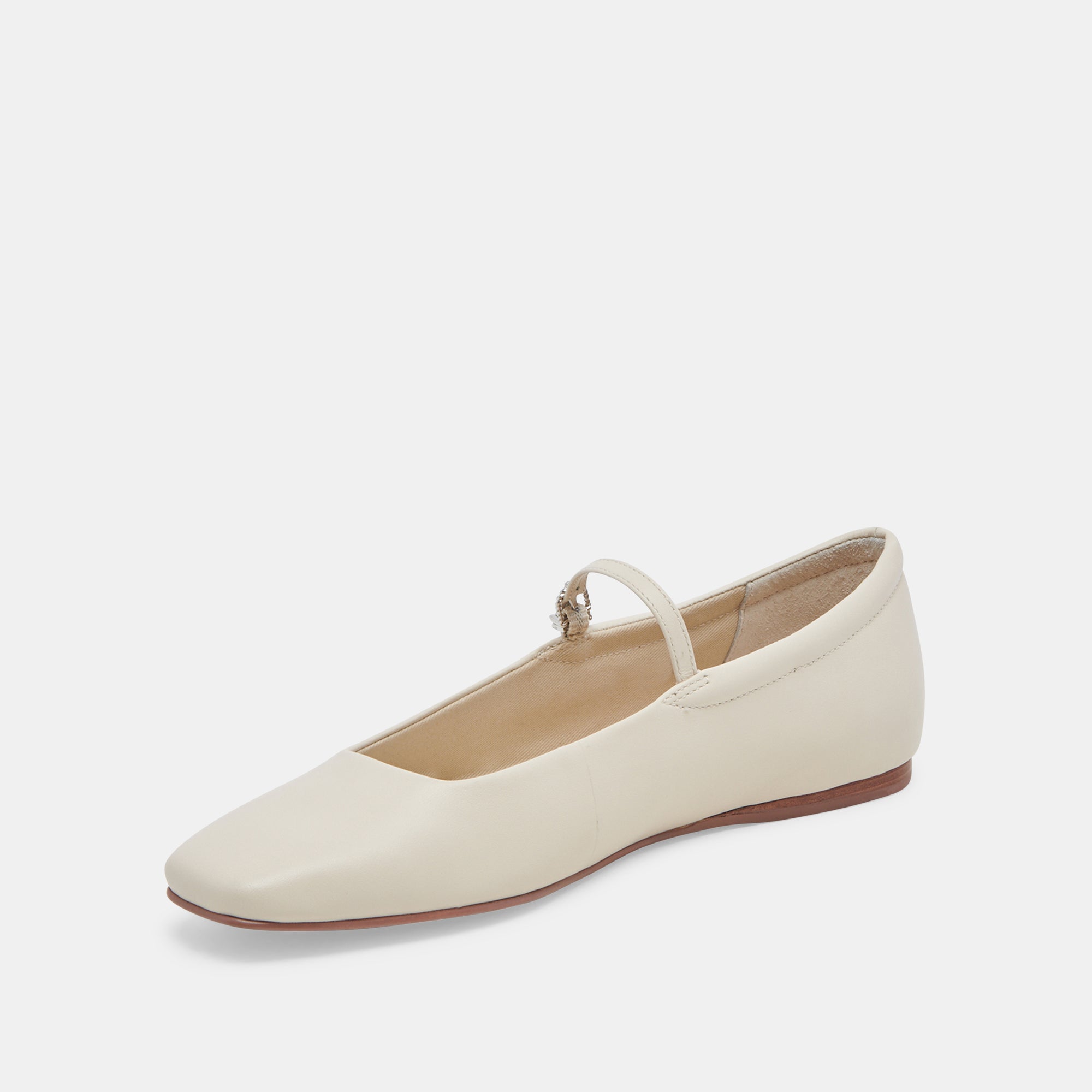 REYES BALLET FLATS IVORY LEATHER - Image 12