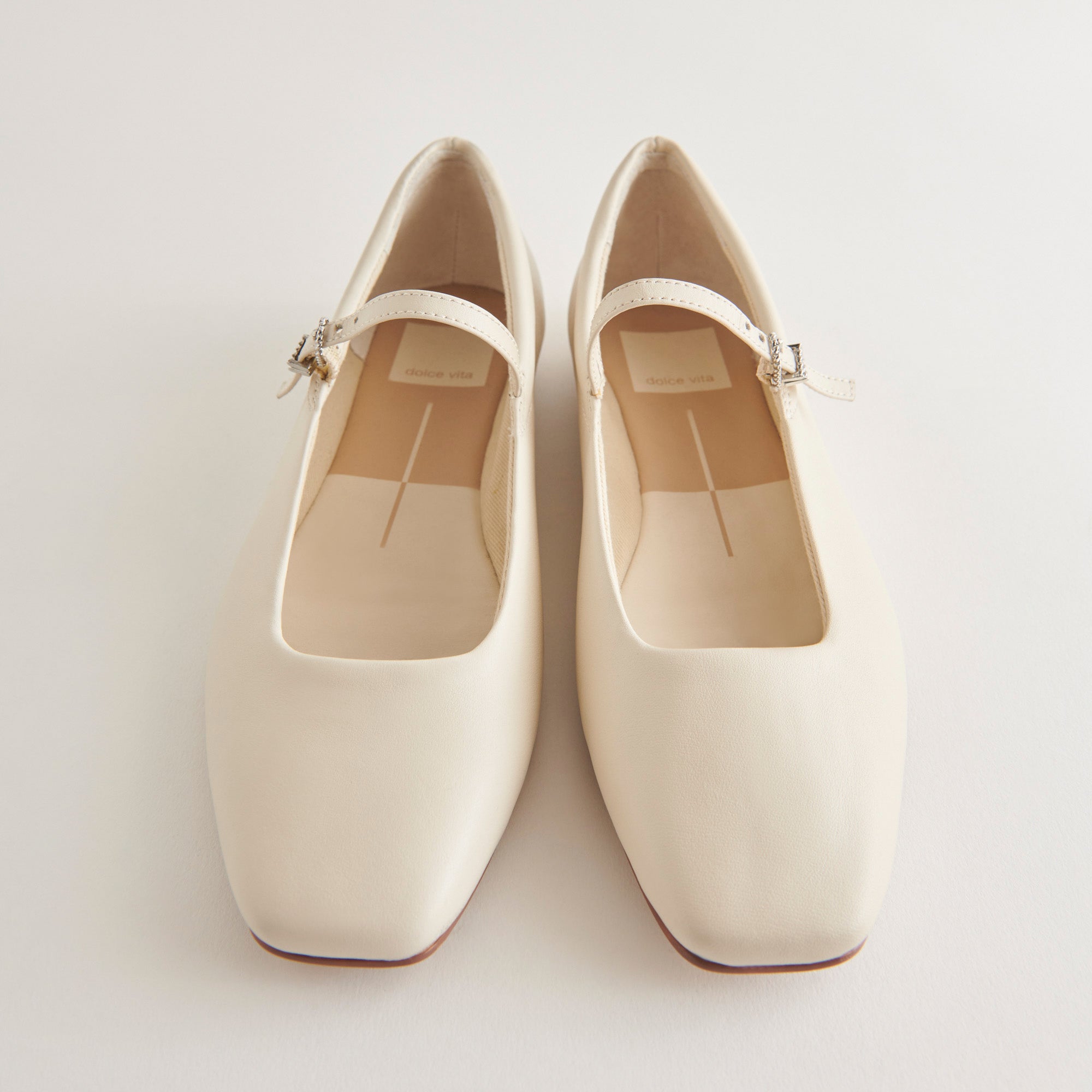 REYES BALLET FLATS IVORY LEATHER - Image 8