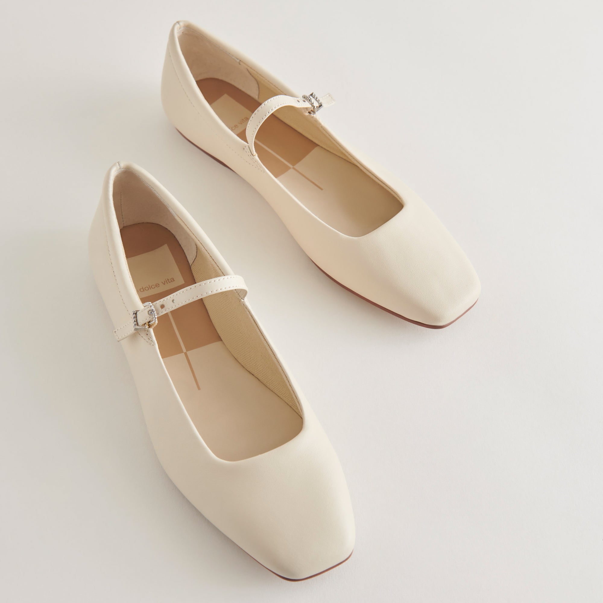 REYES BALLET FLATS IVORY LEATHER - Image 2