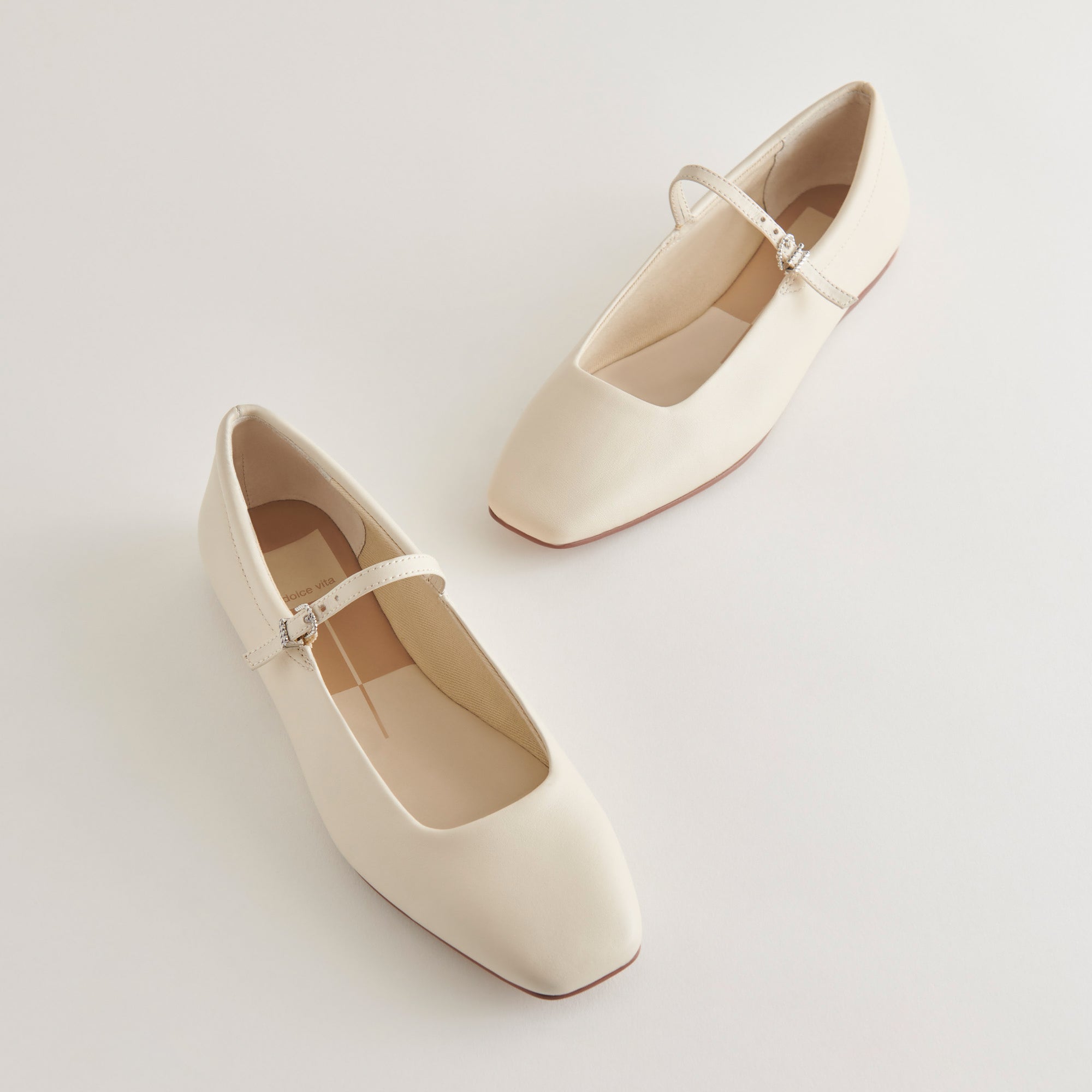 REYES BALLET FLATS IVORY LEATHER - Image 6