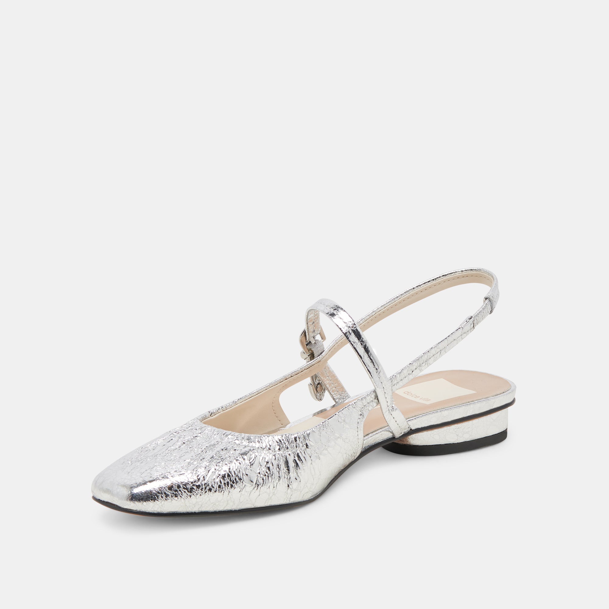 RIANNE FLATS SILVER DISTRESSED LEATHER - re:vita - Image 4