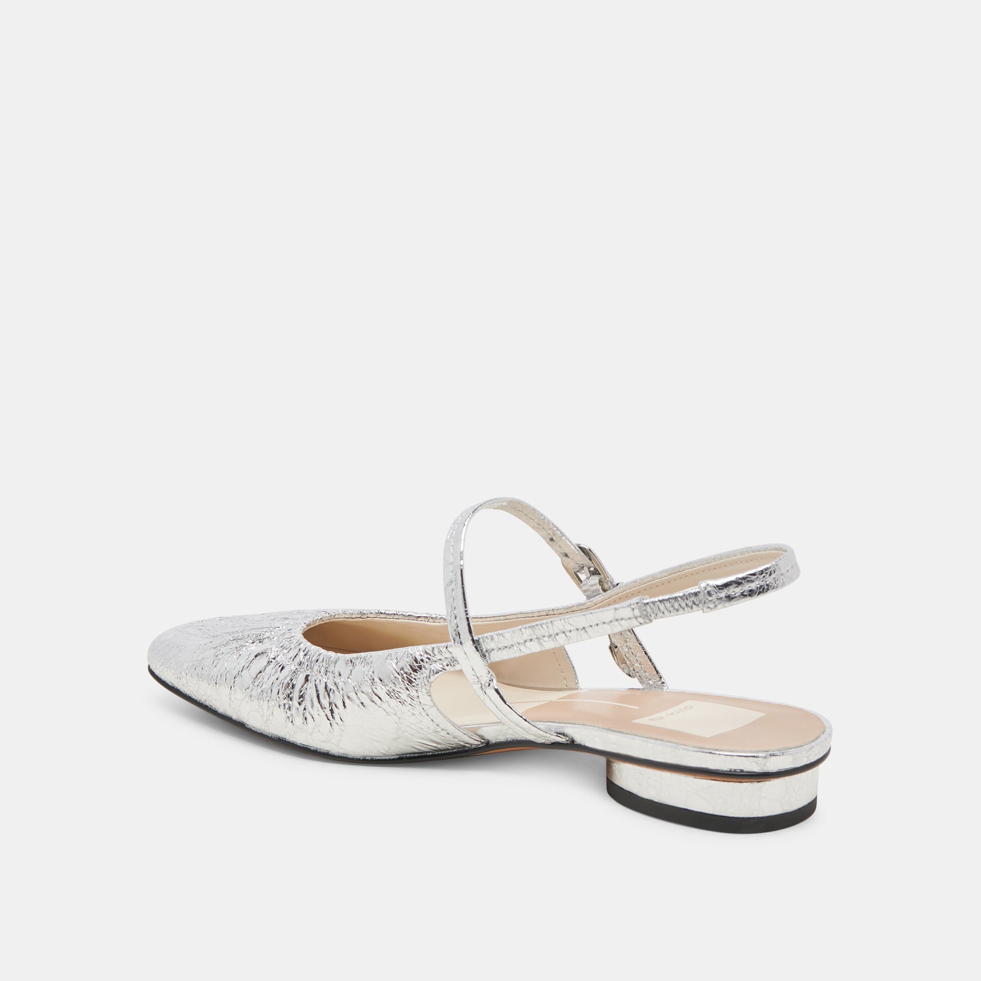RIANNE FLATS SILVER DISTRESSED LEATHER - re:vita - Image 5