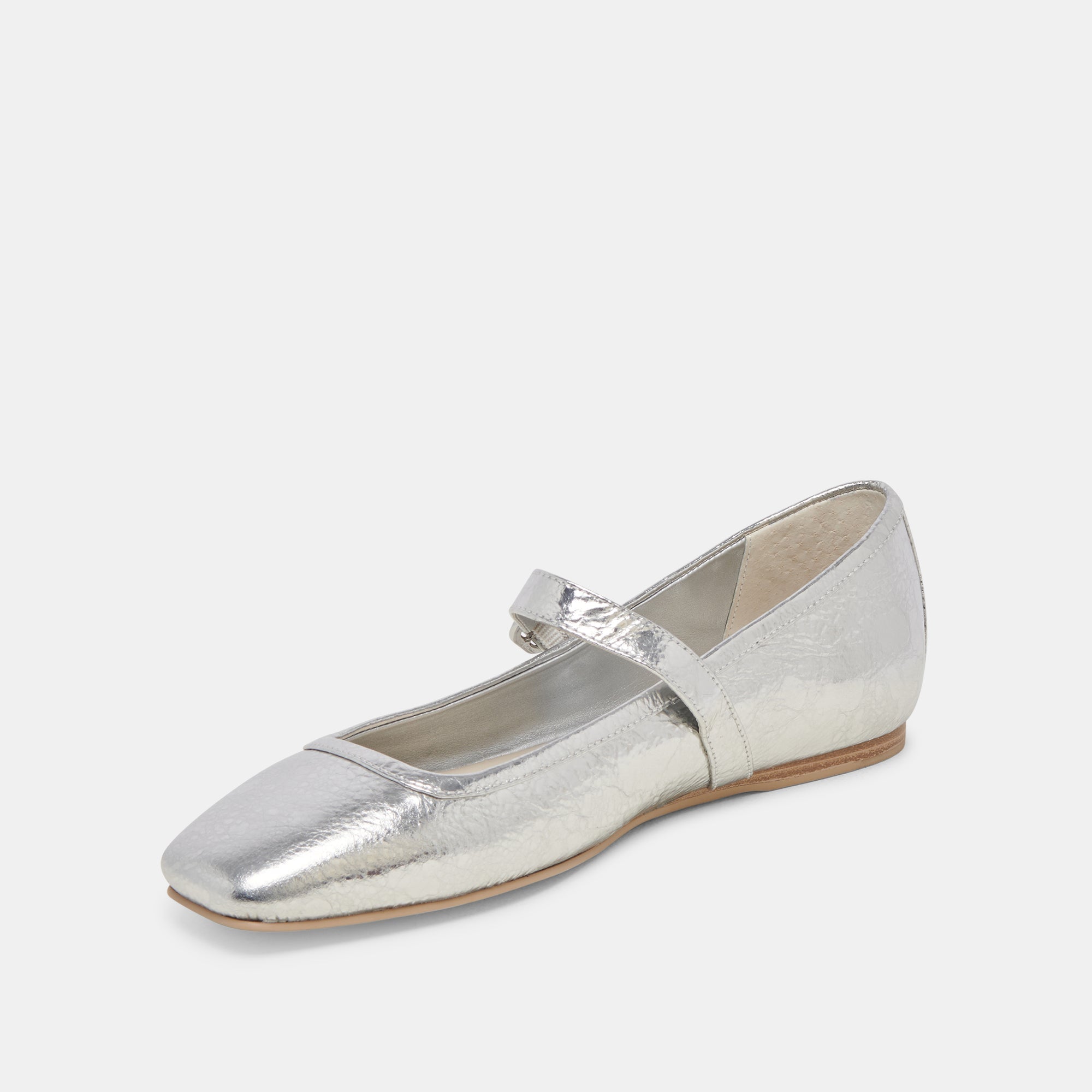 RODNI BALLET FLATS SILVER DISTRESSED LEATHER - re:vita - Image 6