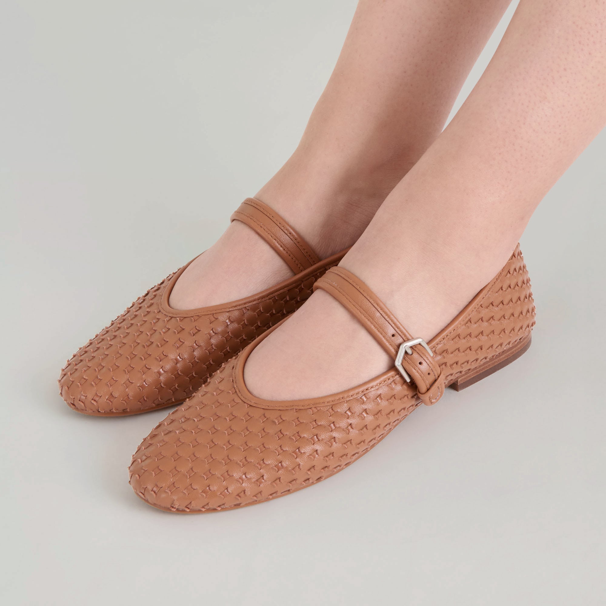 ROSLYN WOVEN BALLET FLATS SADDLE WOVEN LEATHER - Image 2