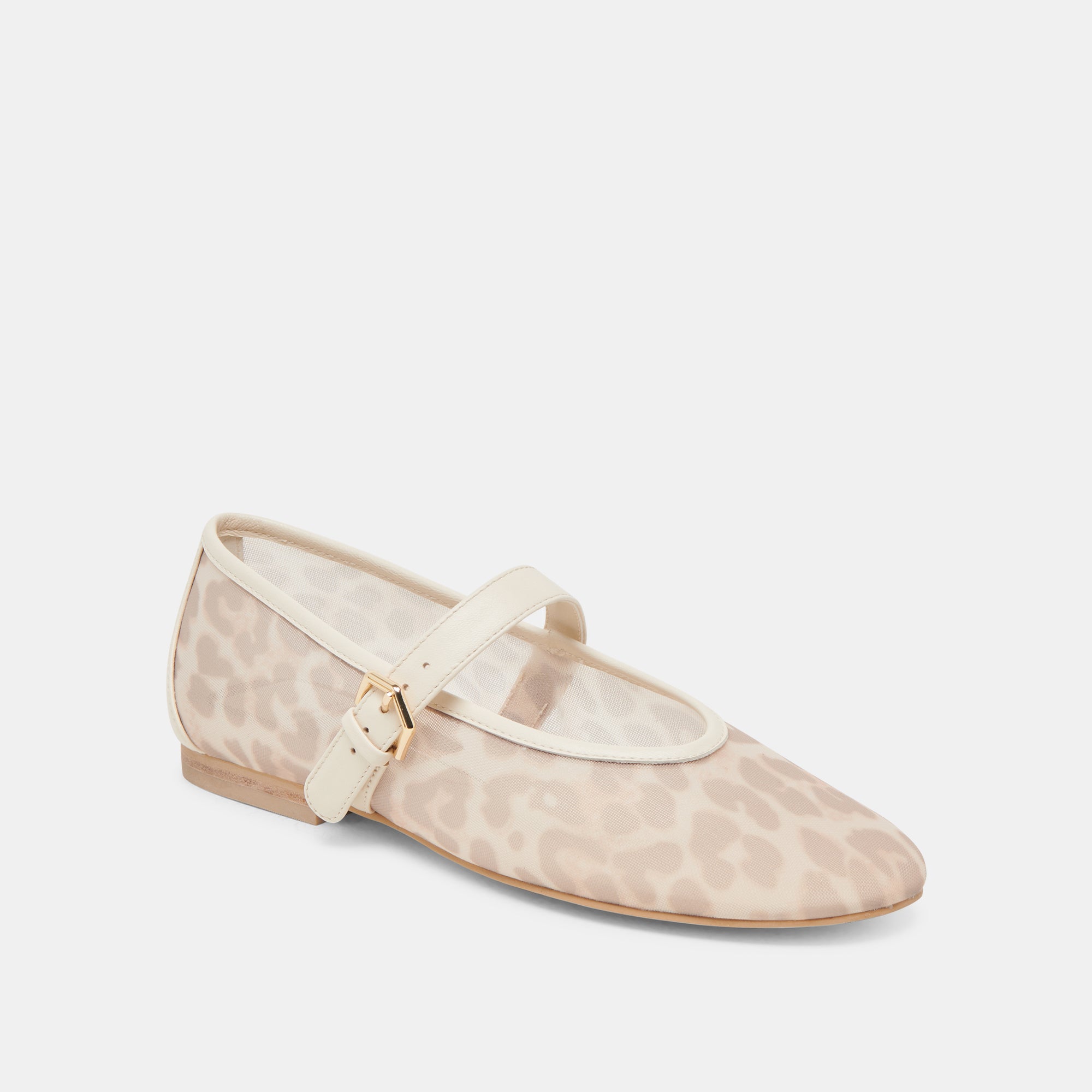ROSLYN BALLET FLATS WHITE LEOPARD MESH - Image 3
