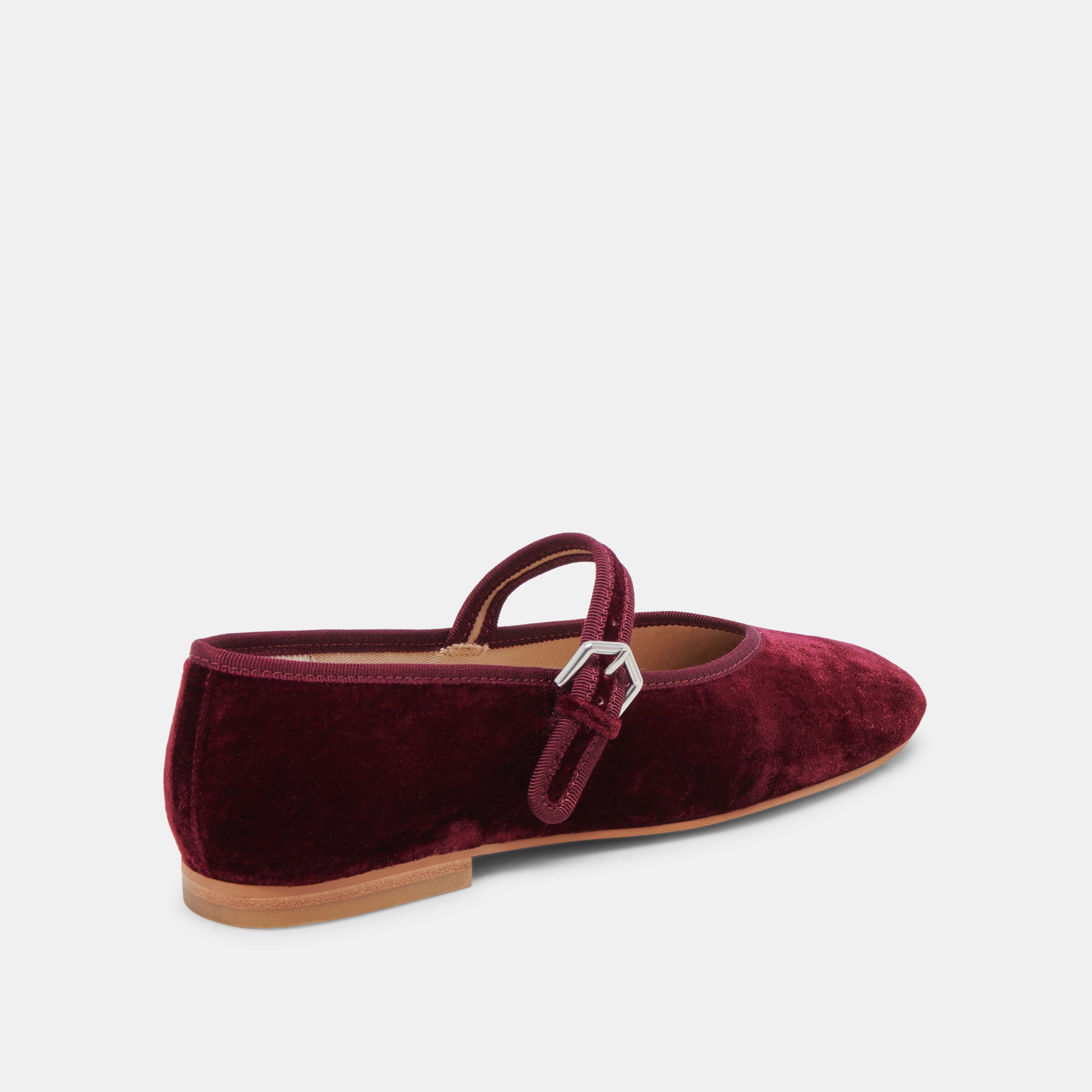 ROSLYN BALLET FLATS WINE VELVET - Image 4