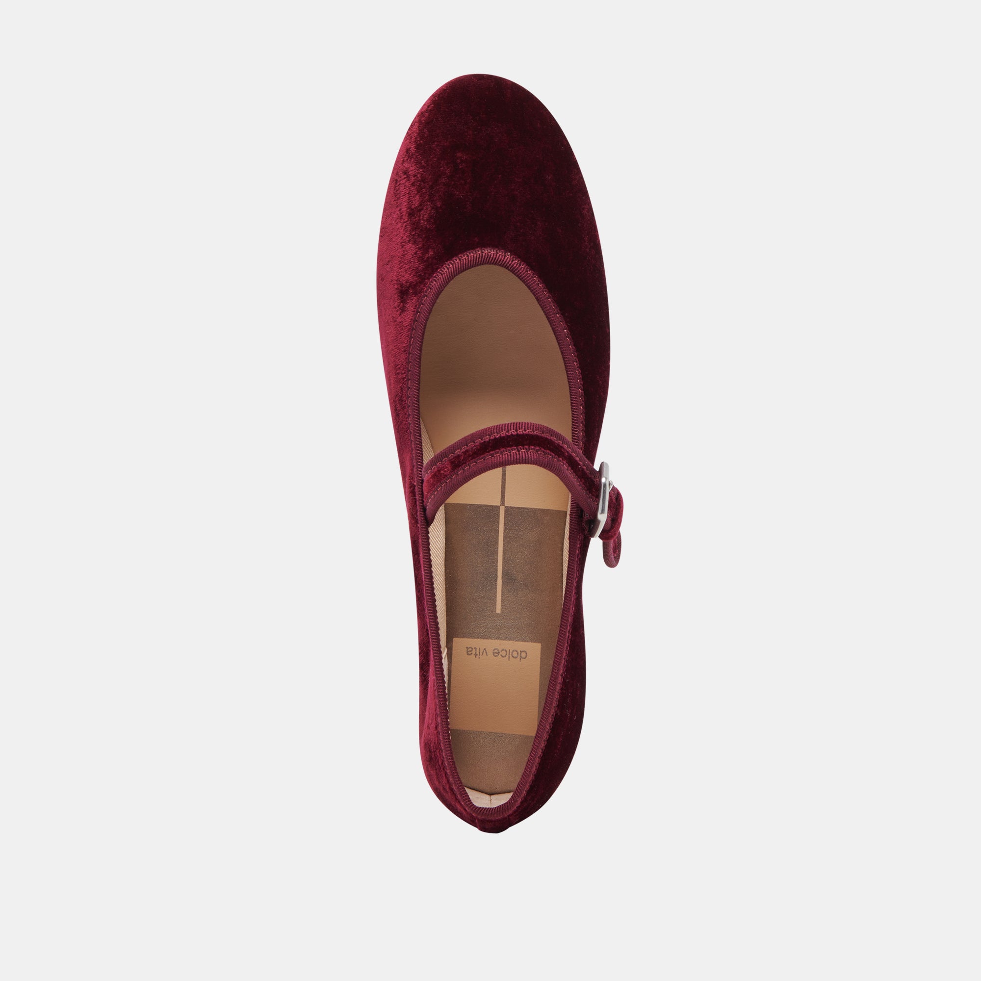 ROSLYN BALLET FLATS WINE VELVET - Image 9