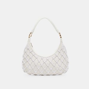 POSITANO SHOULDER BAG WHITE RAFFIA