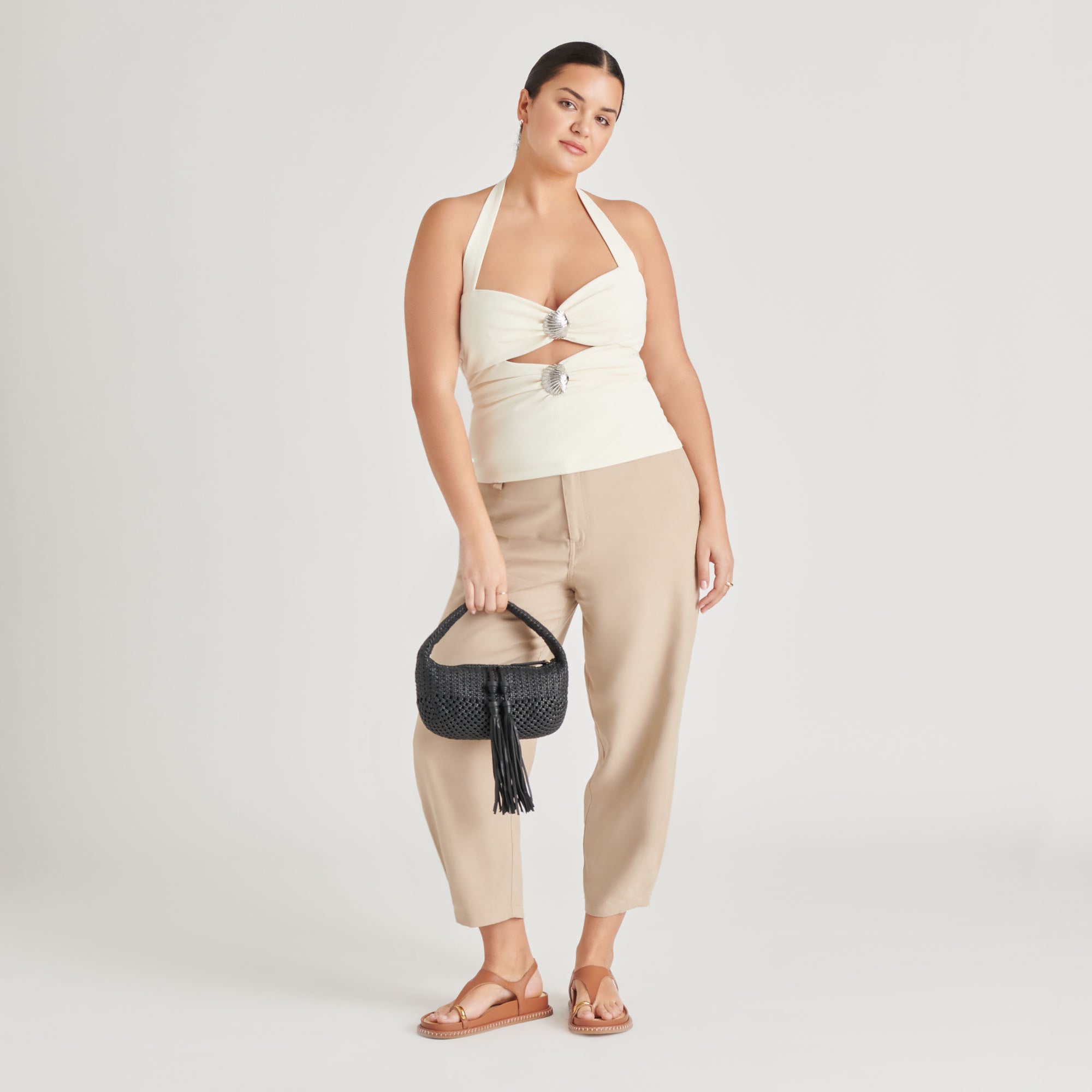 ZENIA HANDBAG BLACK LEATHER - Image 5