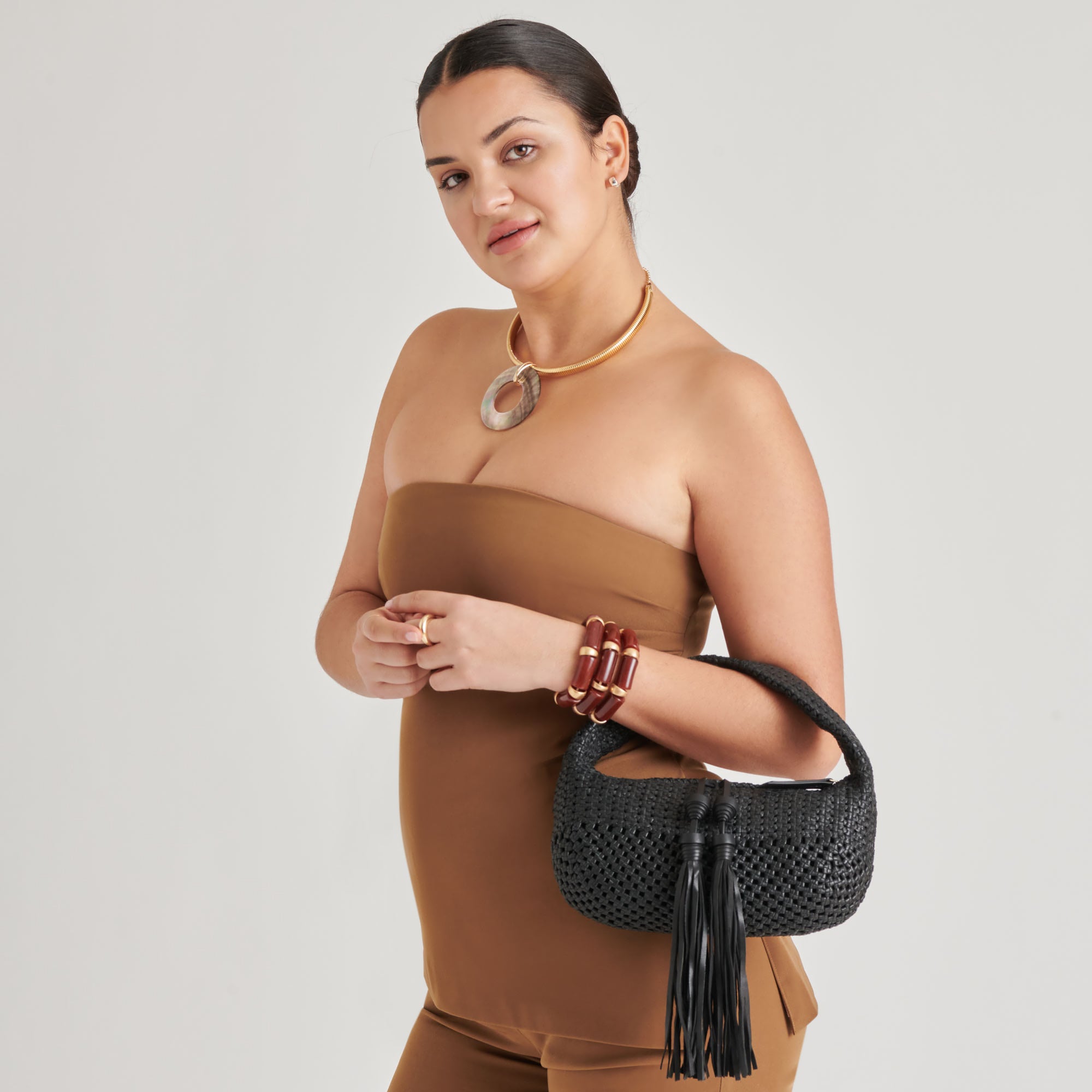 ZENIA HANDBAG BLACK LEATHER - Image 3