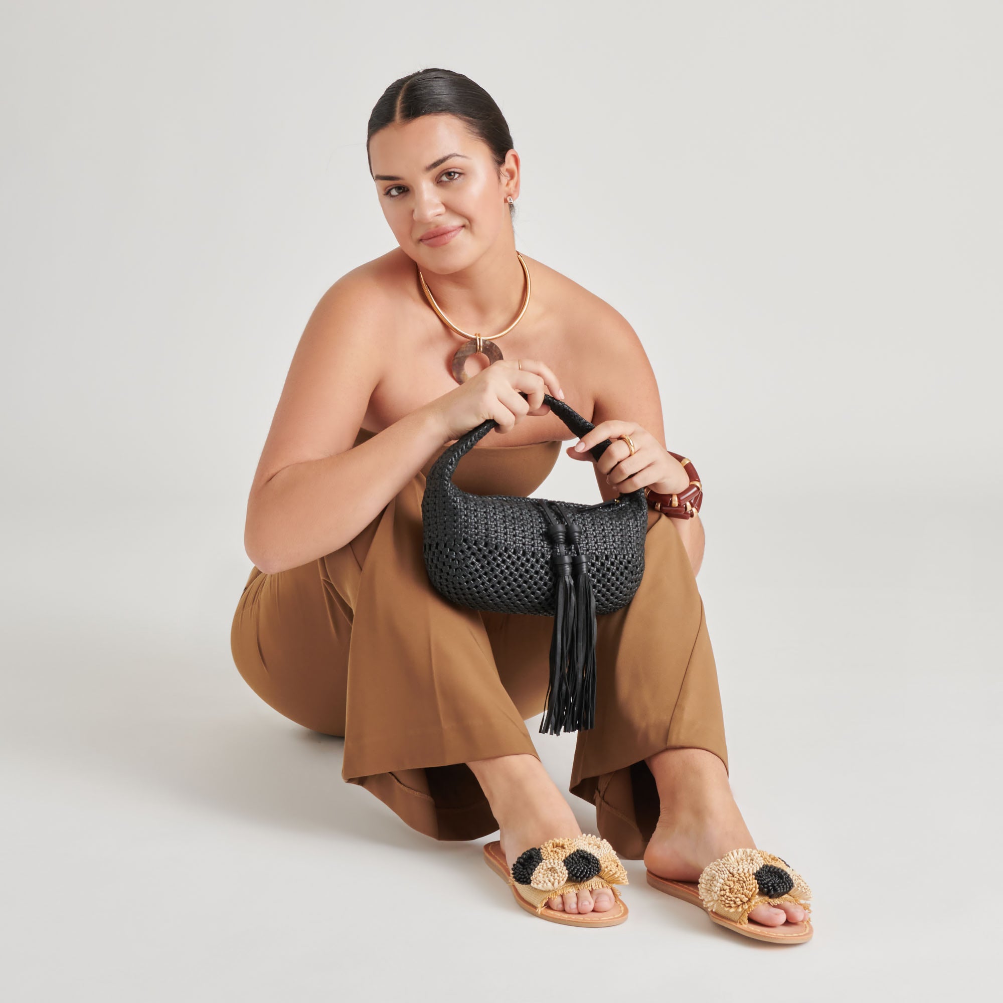 ZENIA HANDBAG BLACK LEATHER - Image 8