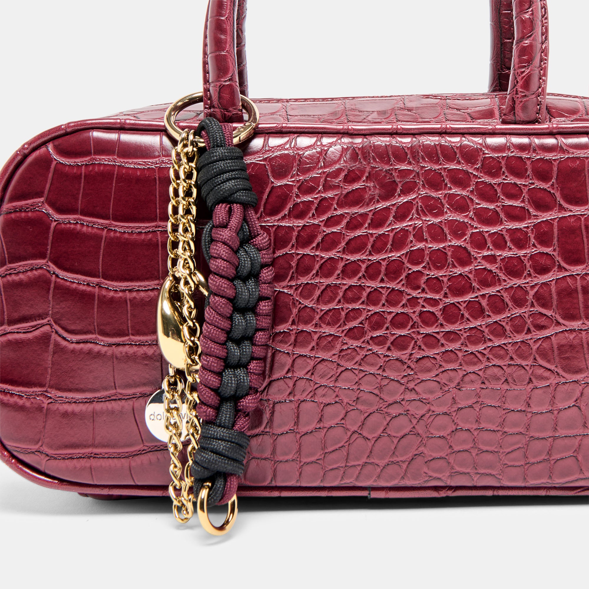 FLYN HANDBAG BURGUNDY CROCO STELLA - Image 3