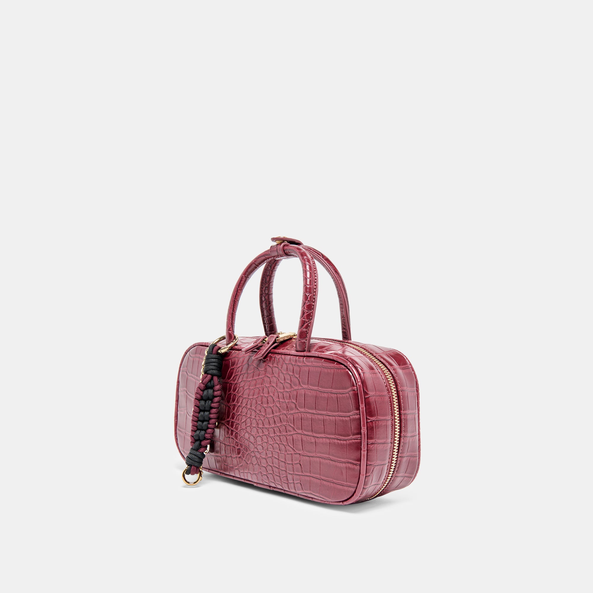 FLYN HANDBAG BURGUNDY CROCO STELLA - Image 9