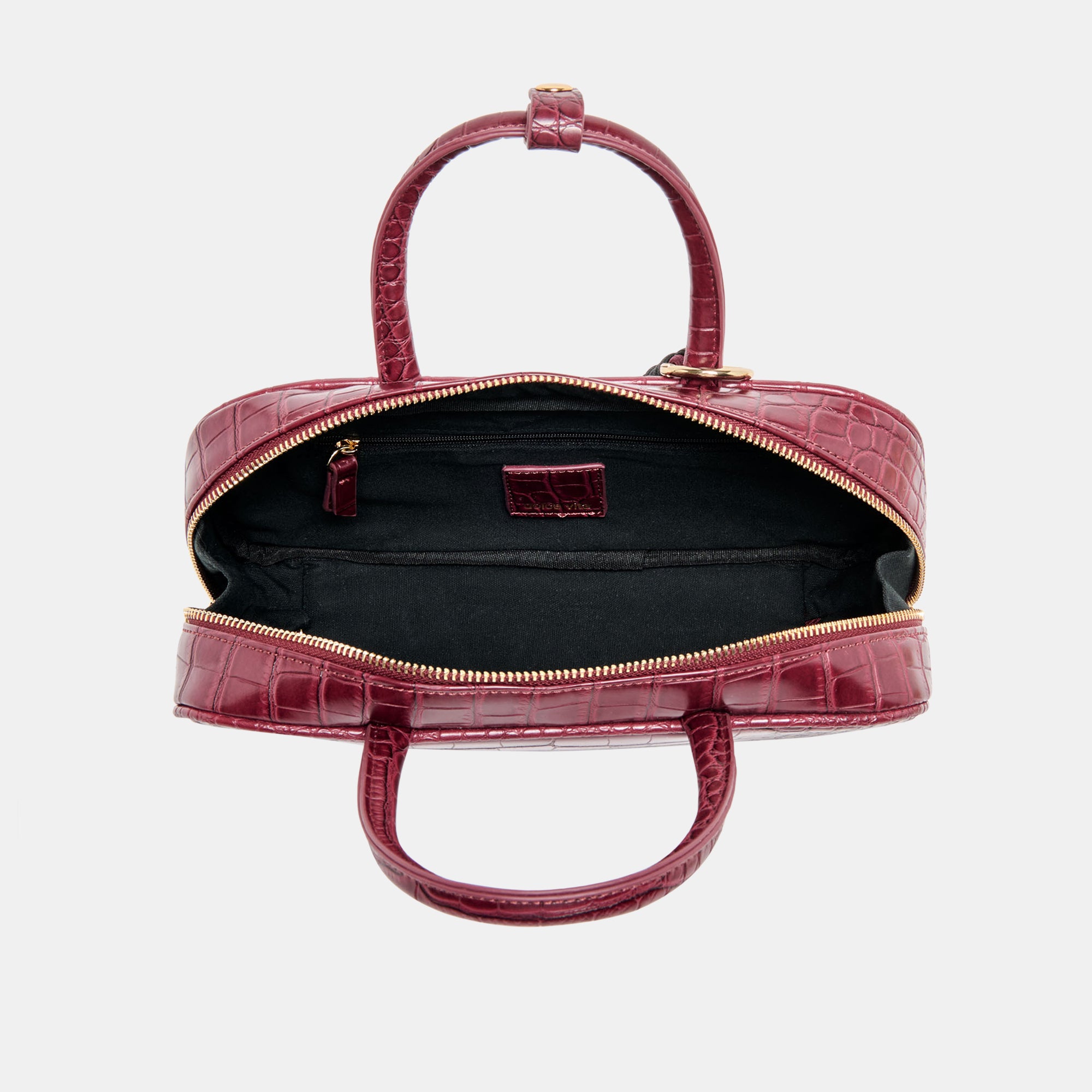 FLYN HANDBAG BURGUNDY CROCO STELLA - Image 5