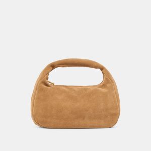 FRANKIE HANDBAG BROWN SUEDE