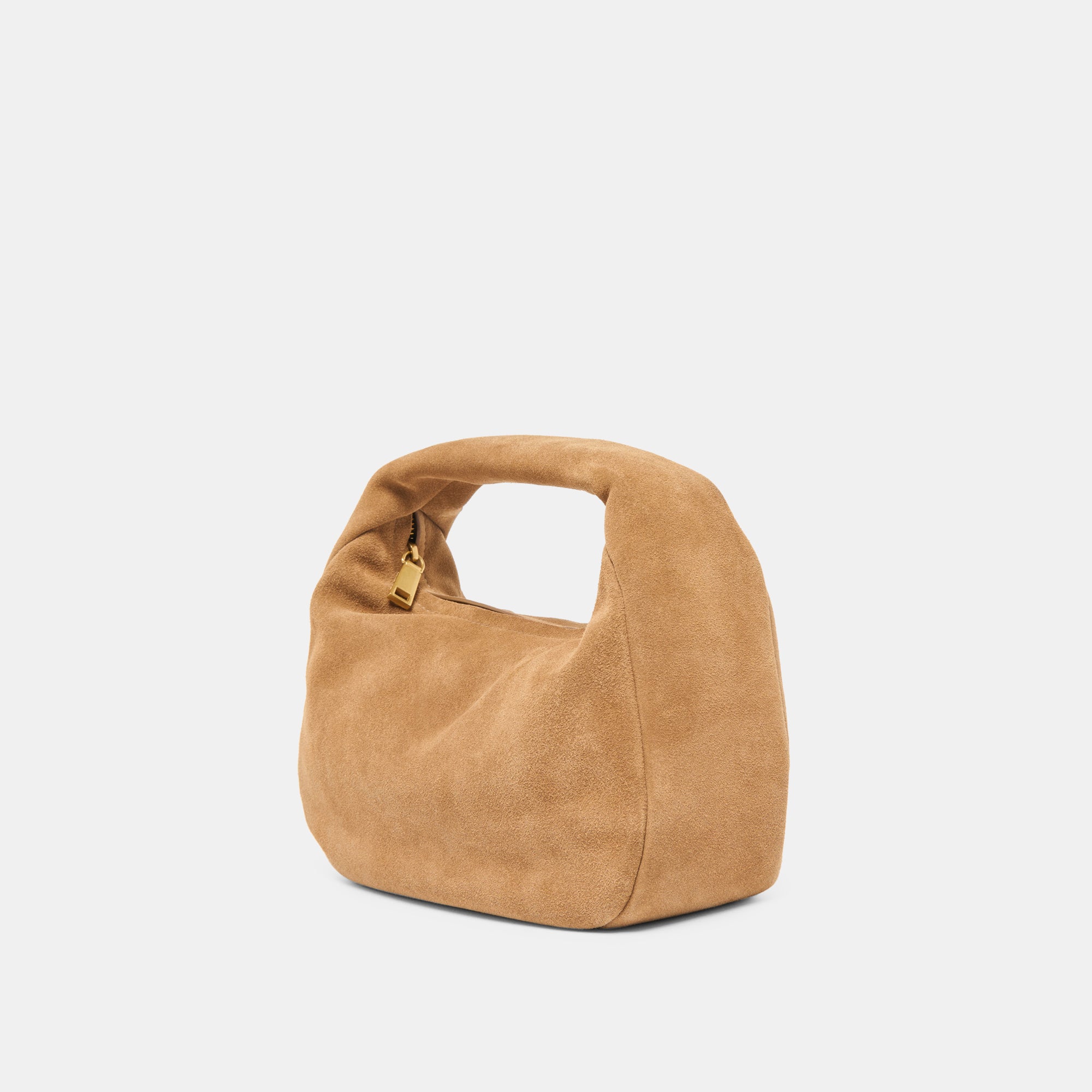 FRANKIE HANDBAG BROWN SUEDE - Image 4