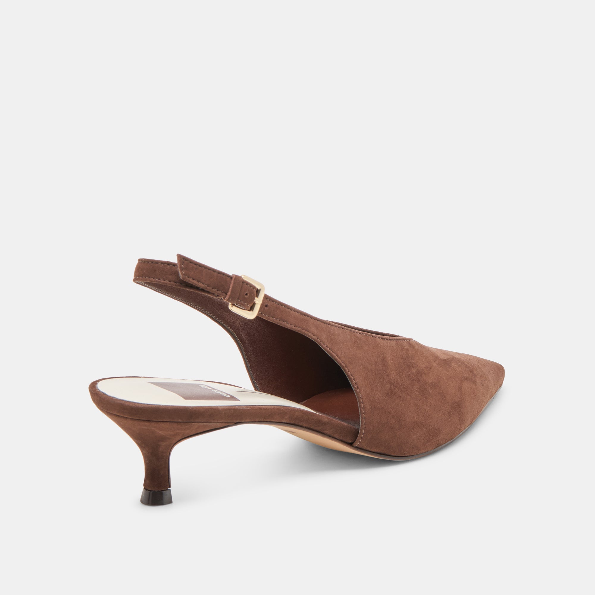ALENNA HEELS DK BROWN SUEDE - Image 5