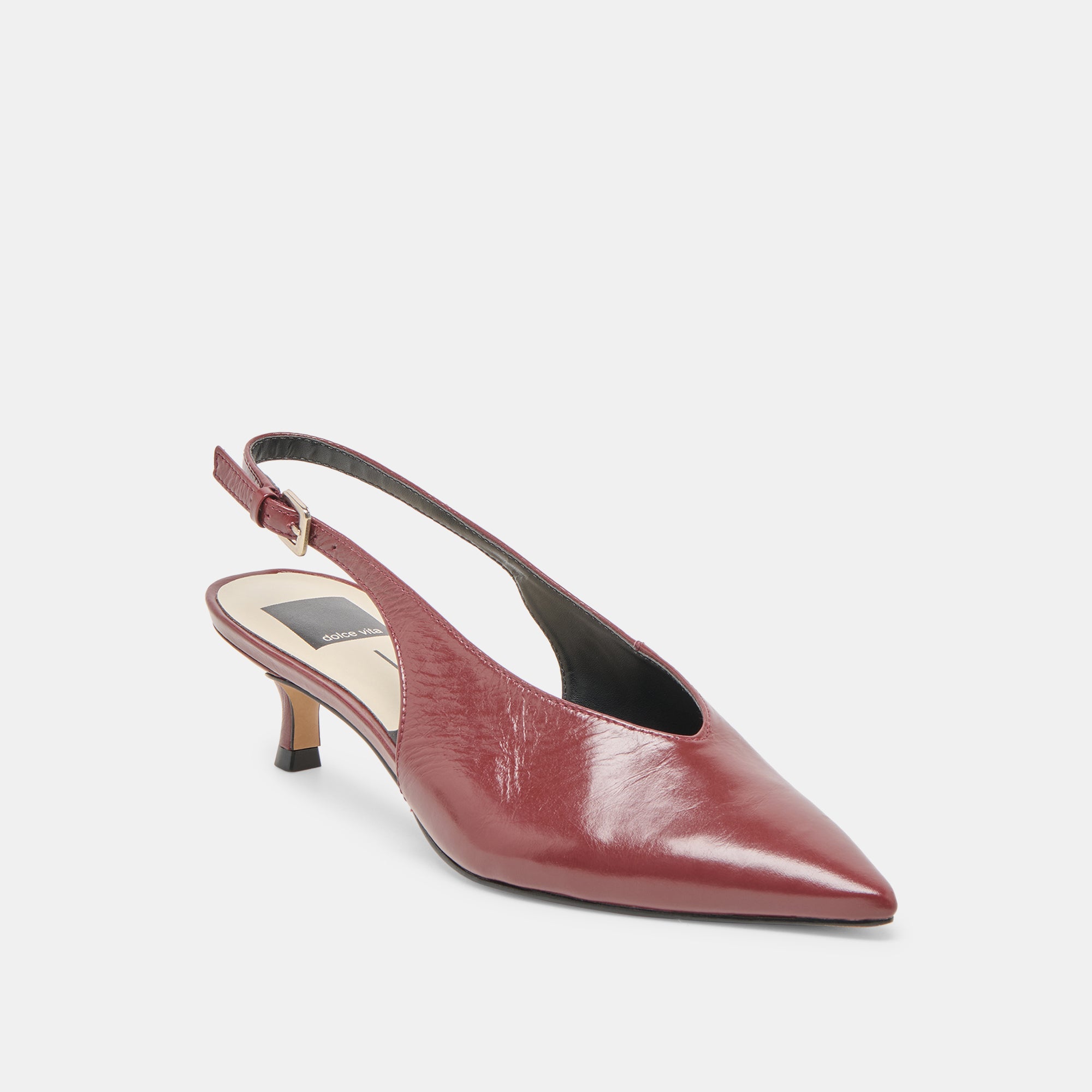 ALENNA HEELS OXBLOOD CRINKLE PATENT - Image 3
