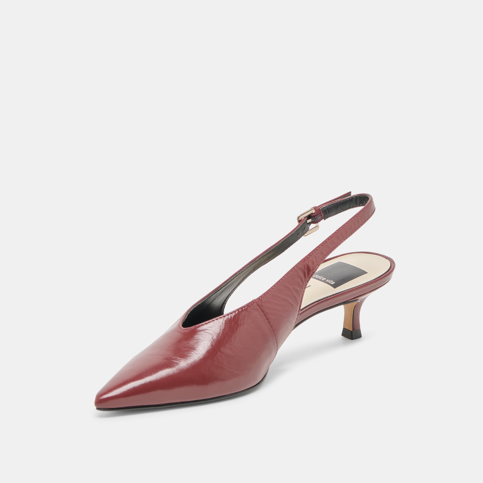 ALENNA HEELS OXBLOOD CRINKLE PATENT - Image 6