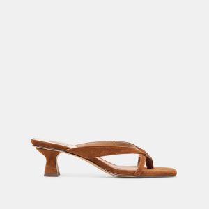 BREVEL HEELS DK BROWN SUEDE