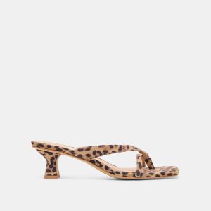 BREVEL HEELS DK LEOPARD PRINTED SUEDE