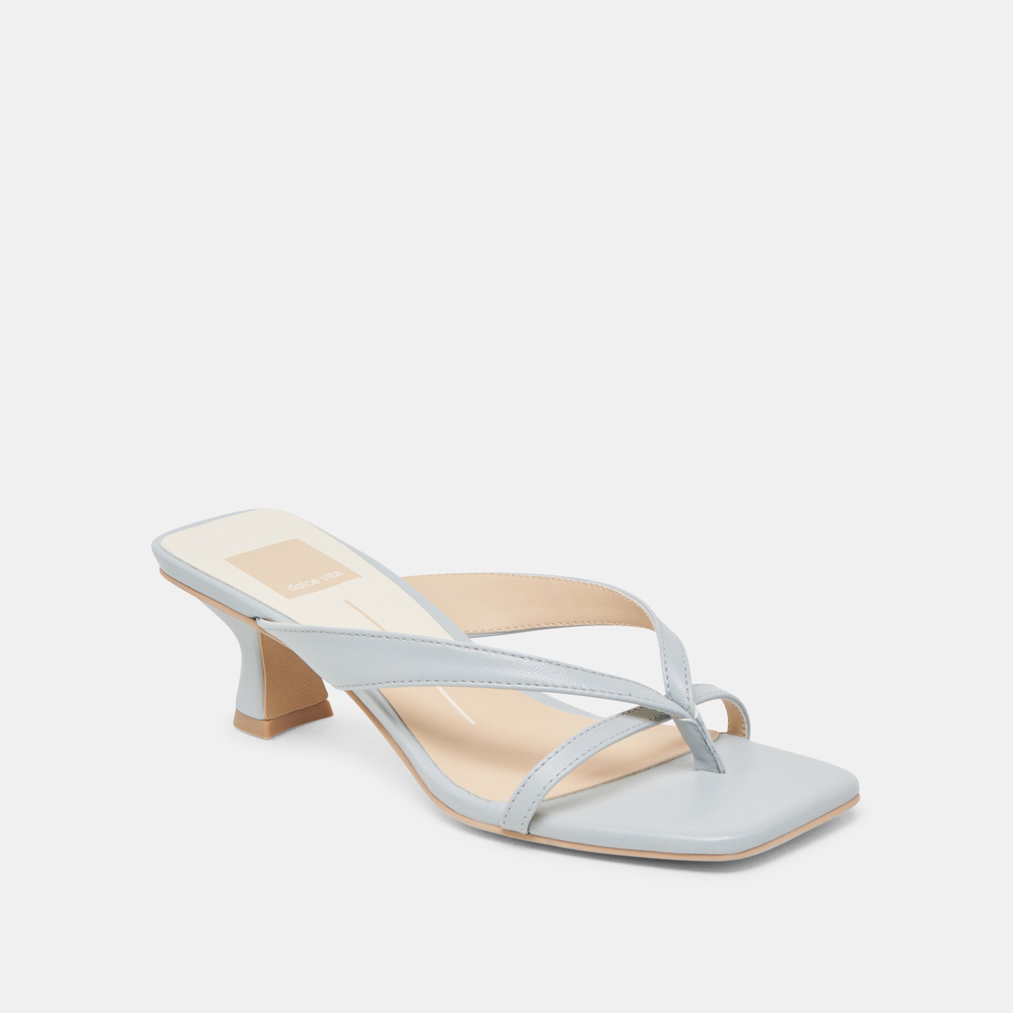 BREVEL WIDE HEELS LIGHT BLUE LEATHER - Image 2