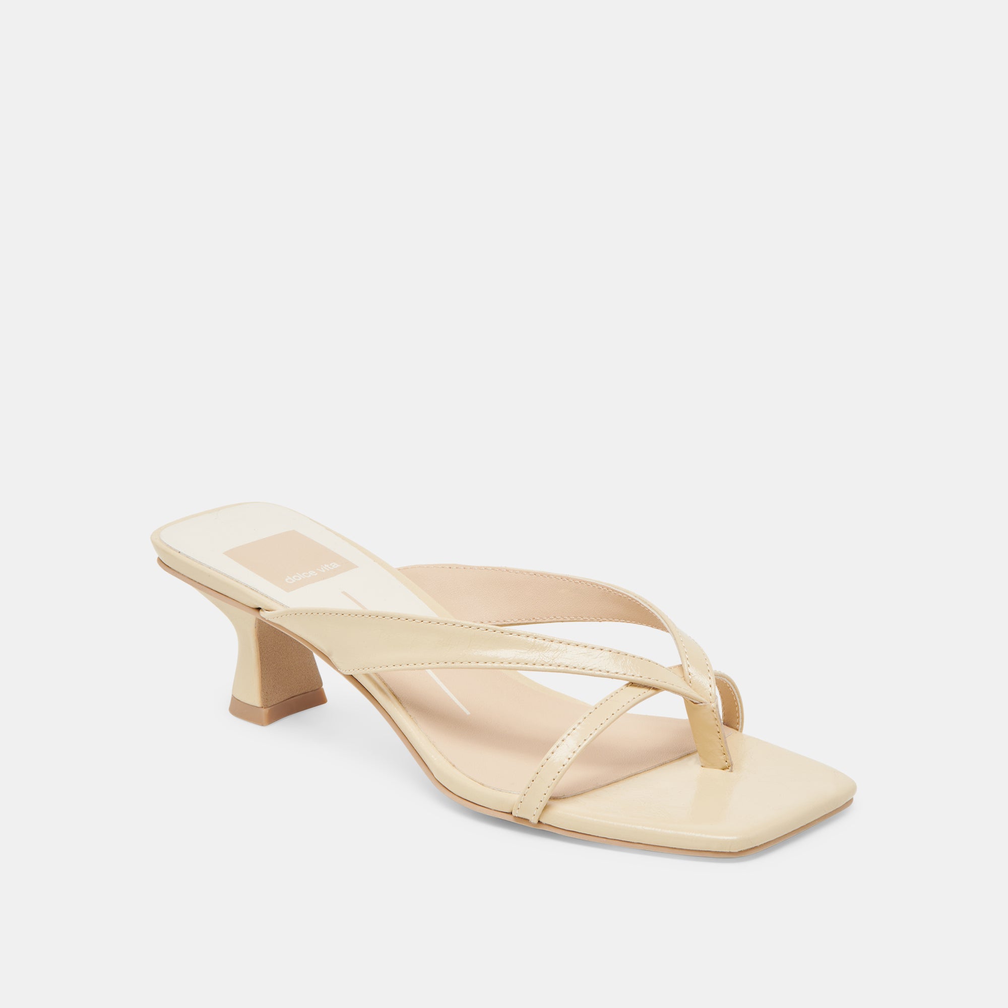 BREVEL WIDE HEELS LIGHT YELLOW LEATHER - Image 2