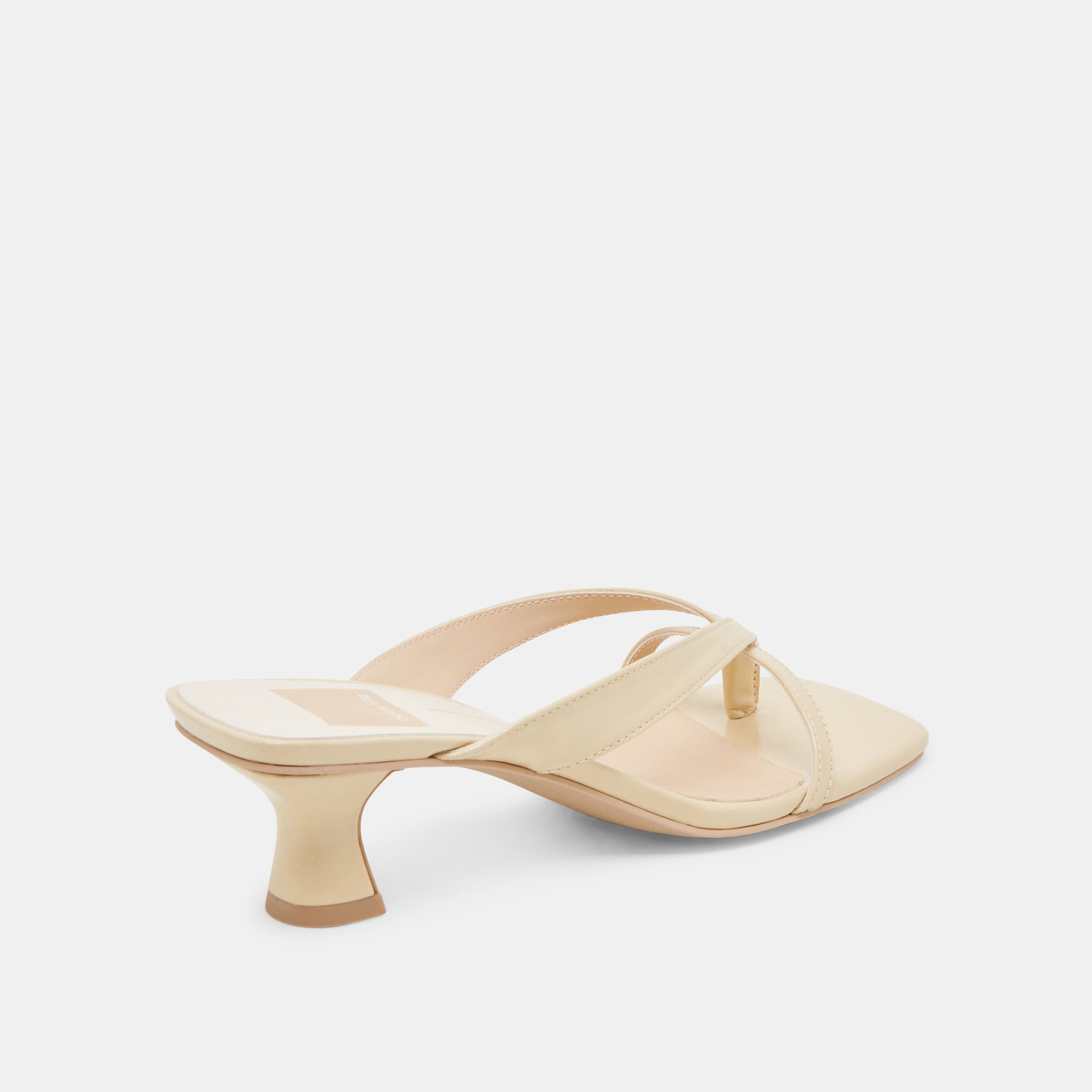 BREVEL WIDE HEELS LIGHT YELLOW LEATHER - Image 3
