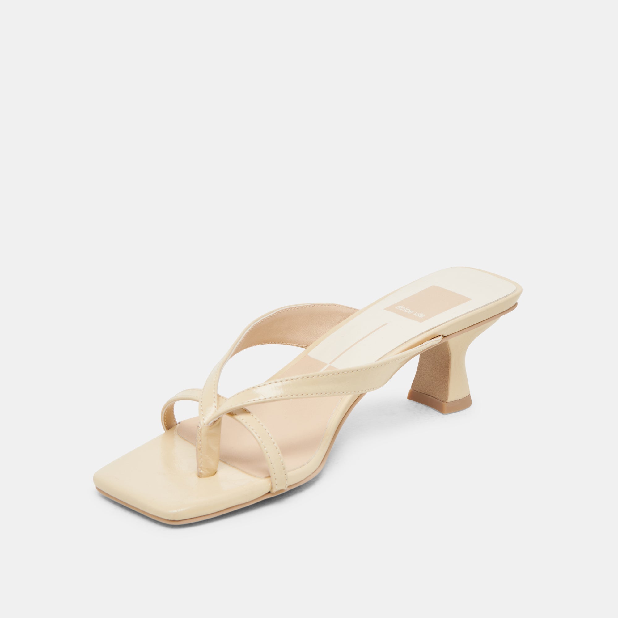 BREVEL WIDE HEELS LIGHT YELLOW LEATHER - Image 4