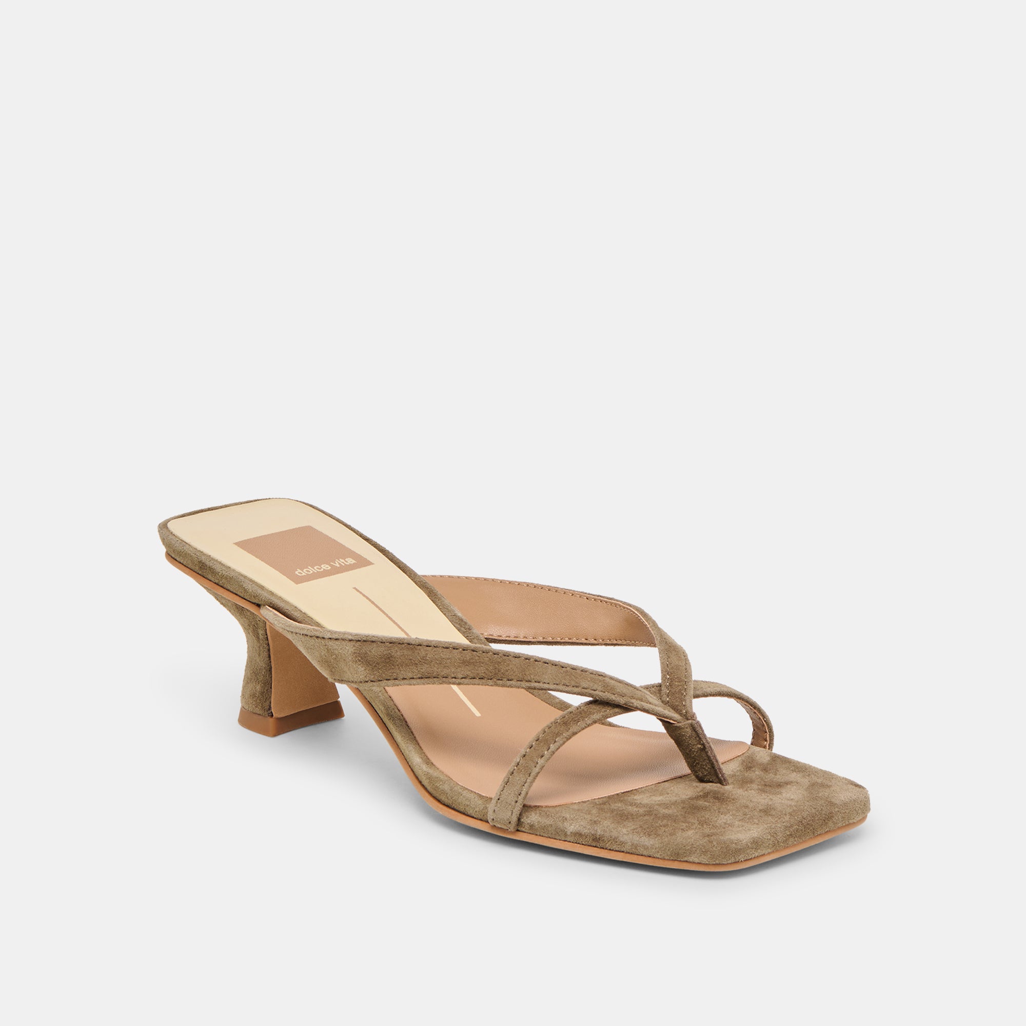 BREVEL HEELS OLIVE SUEDE - Image 2