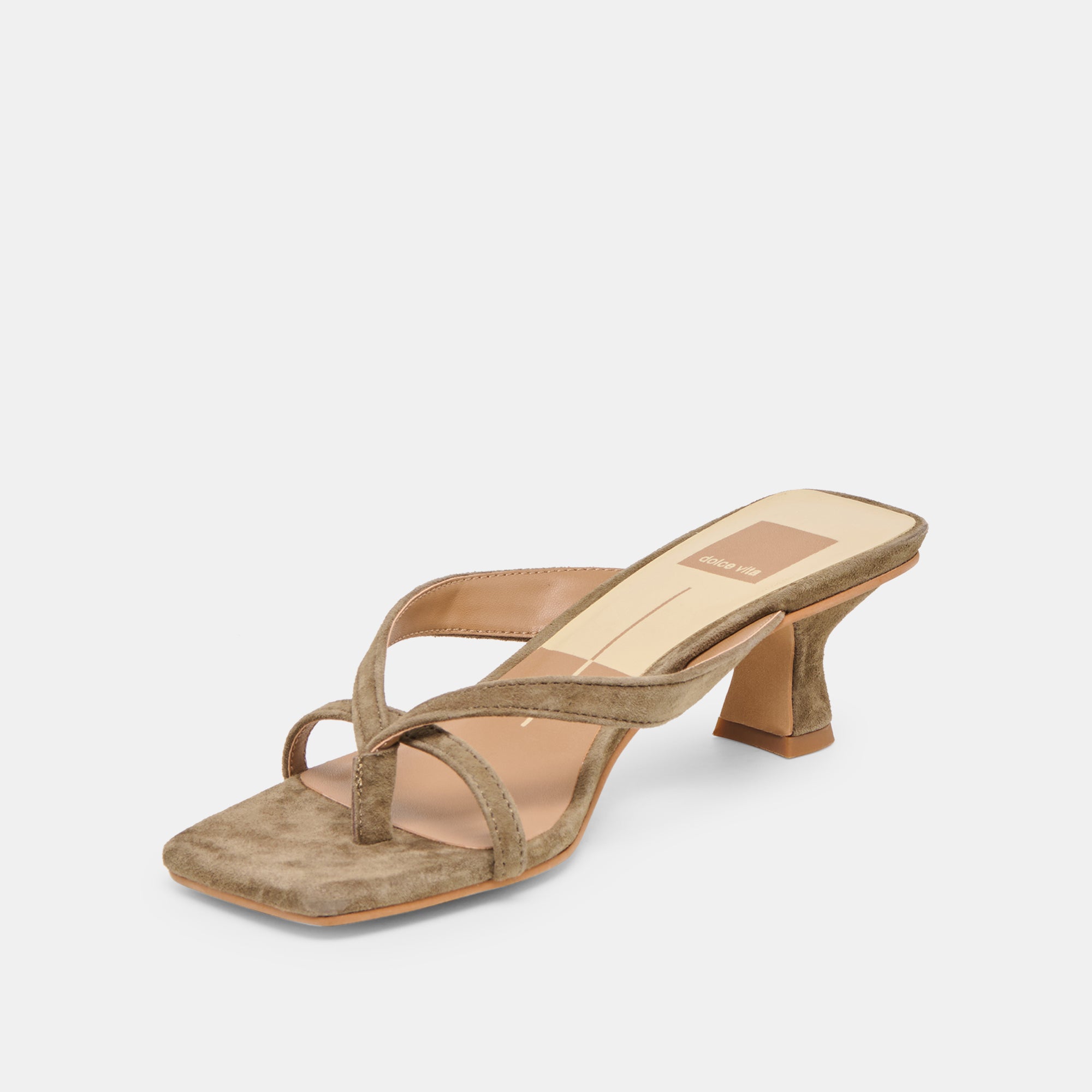 BREVEL HEELS OLIVE SUEDE - Image 4