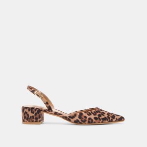 CAREL HEELS DK LEOPARD SATIN