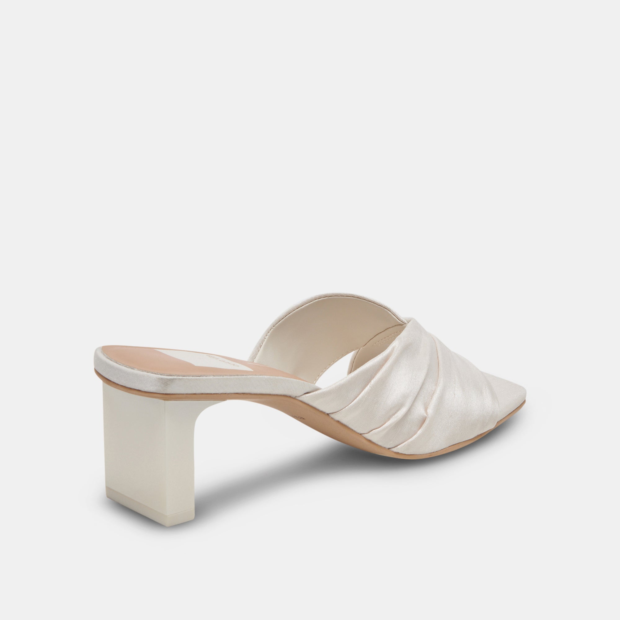 CARLAN HEELS OFF WHITE SILK - Image 9