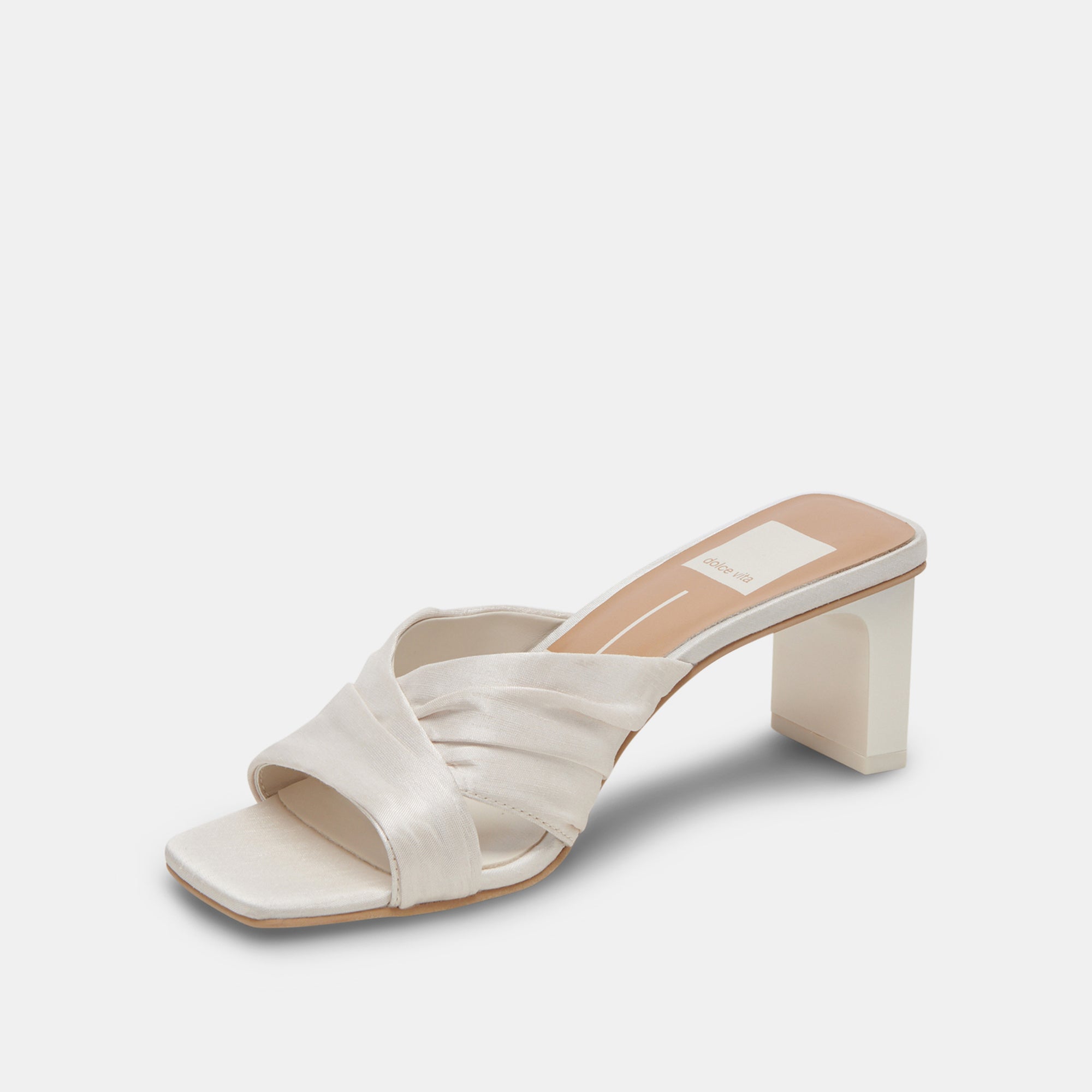 CARLAN HEELS OFF WHITE SILK - Image 10