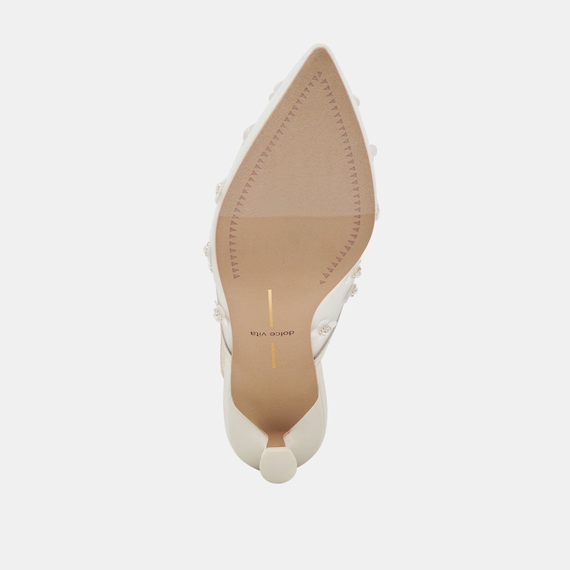 CLARA PEARL HEELS TRUE WHITE DAISY MESH - Image 14