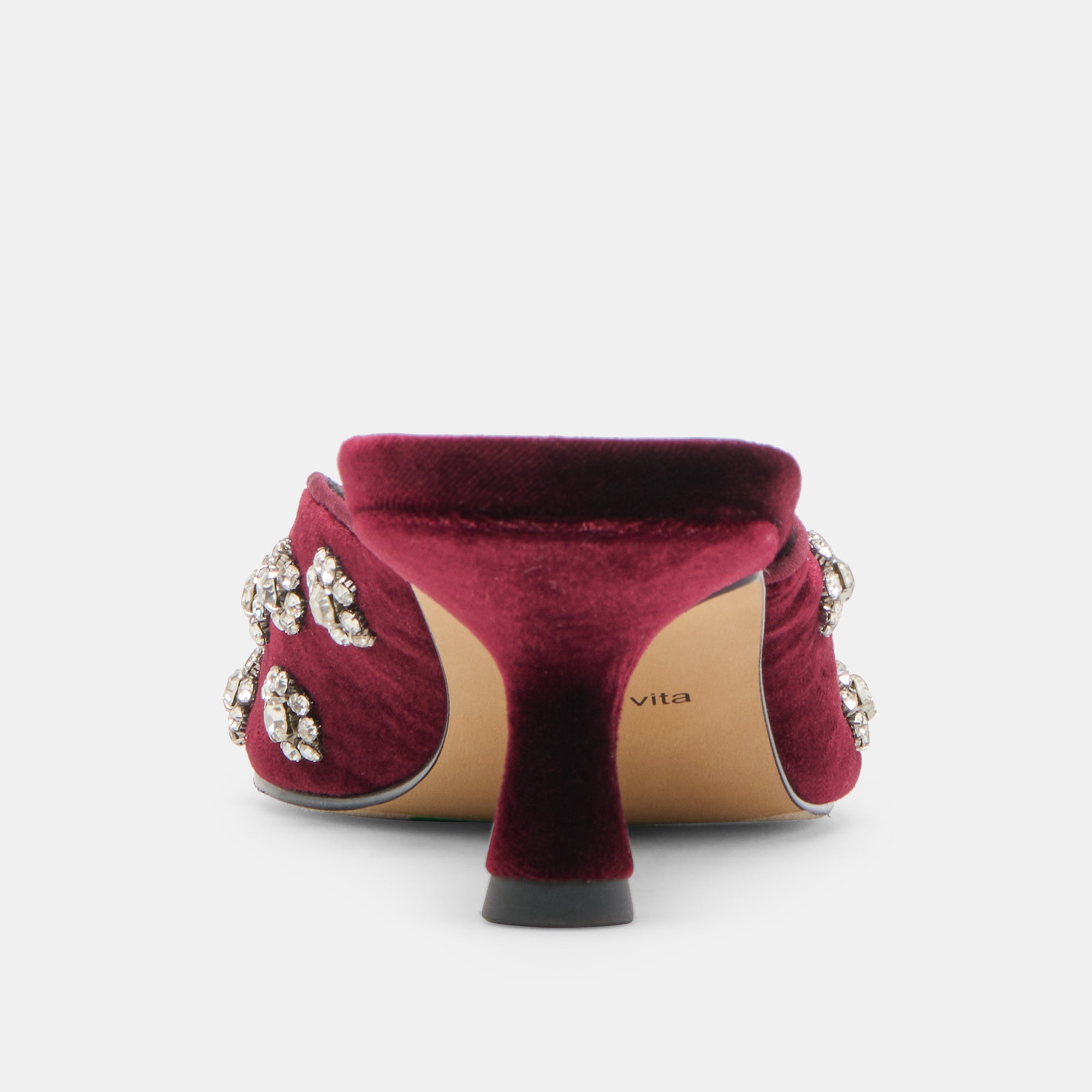 CLARA HEELS BORDEAUX VELVET - Image 9