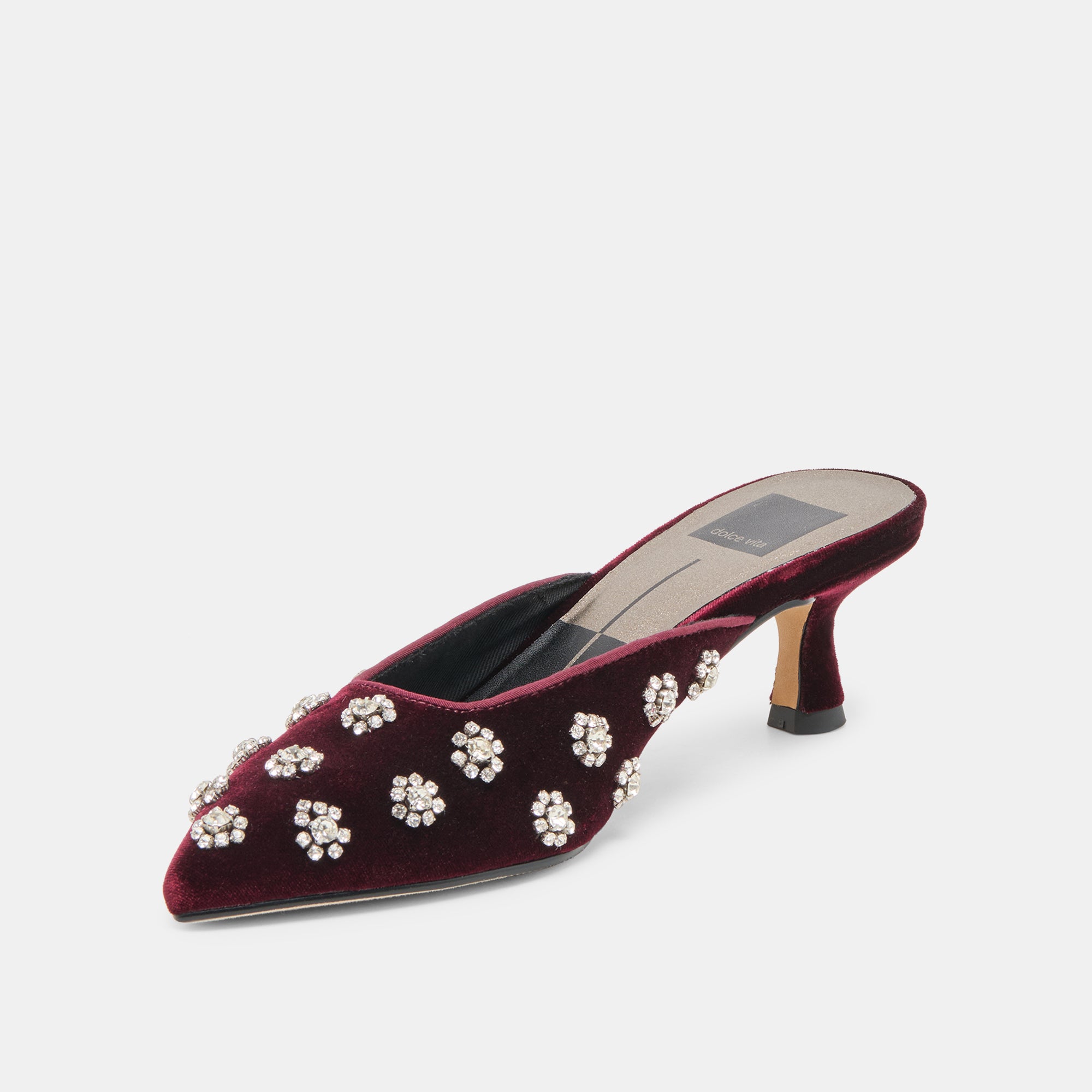 CLARA HEELS BORDEAUX VELVET - Image 6