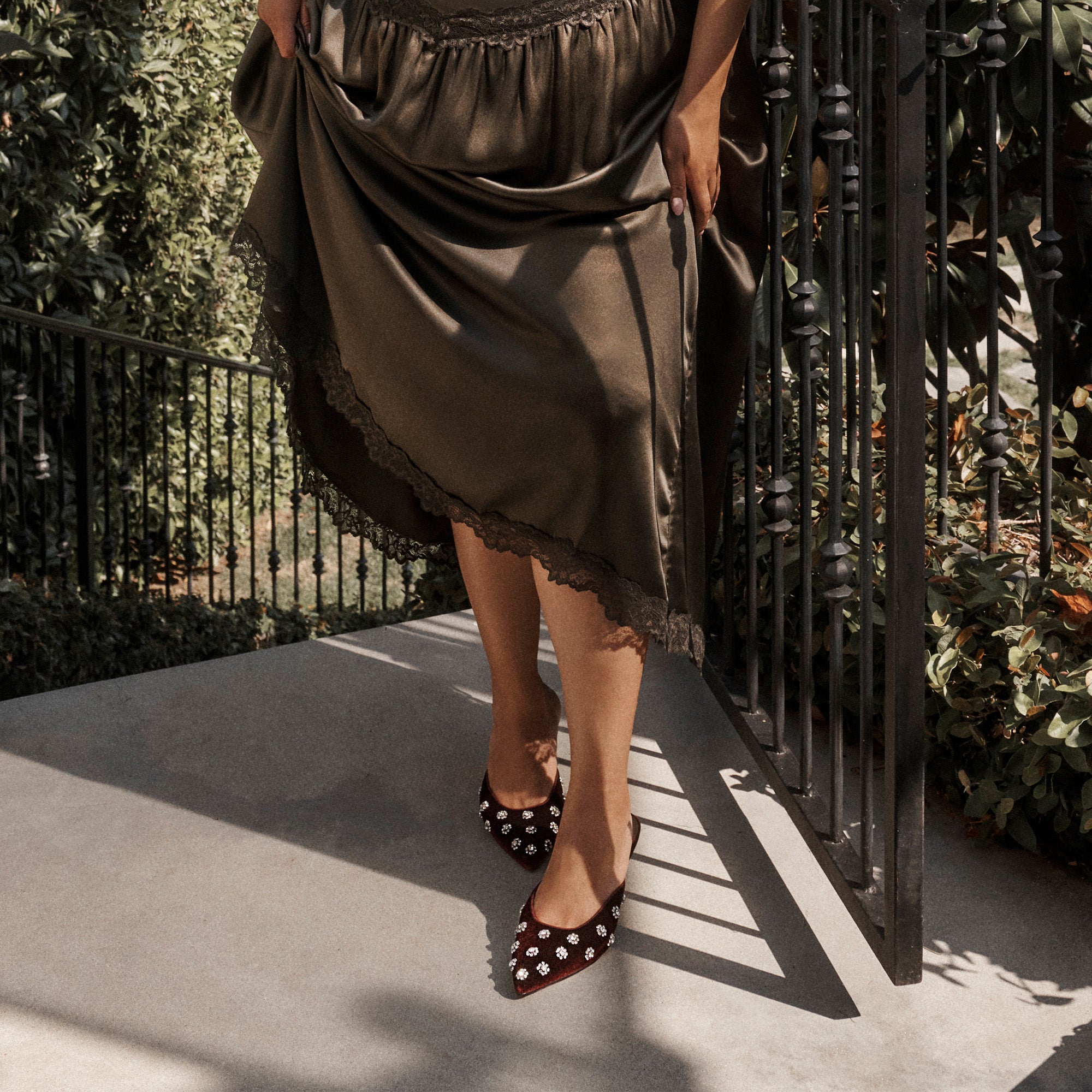 CLARA HEELS BORDEAUX VELVET - Image 4